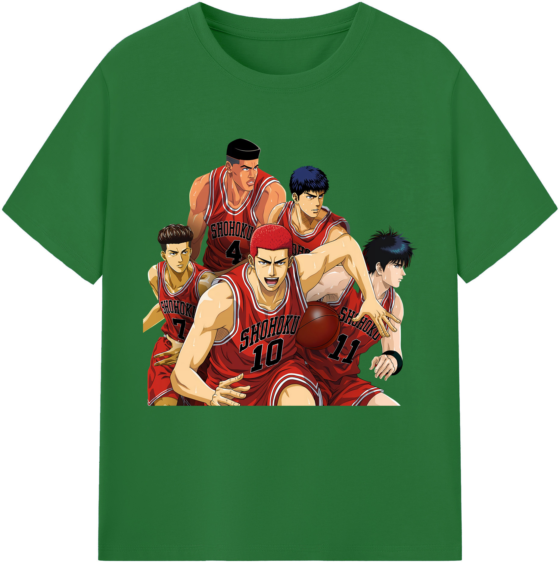 SLAM DUNK／スラムダンク 綿100％半袖Tシャツ（フロントプリント）