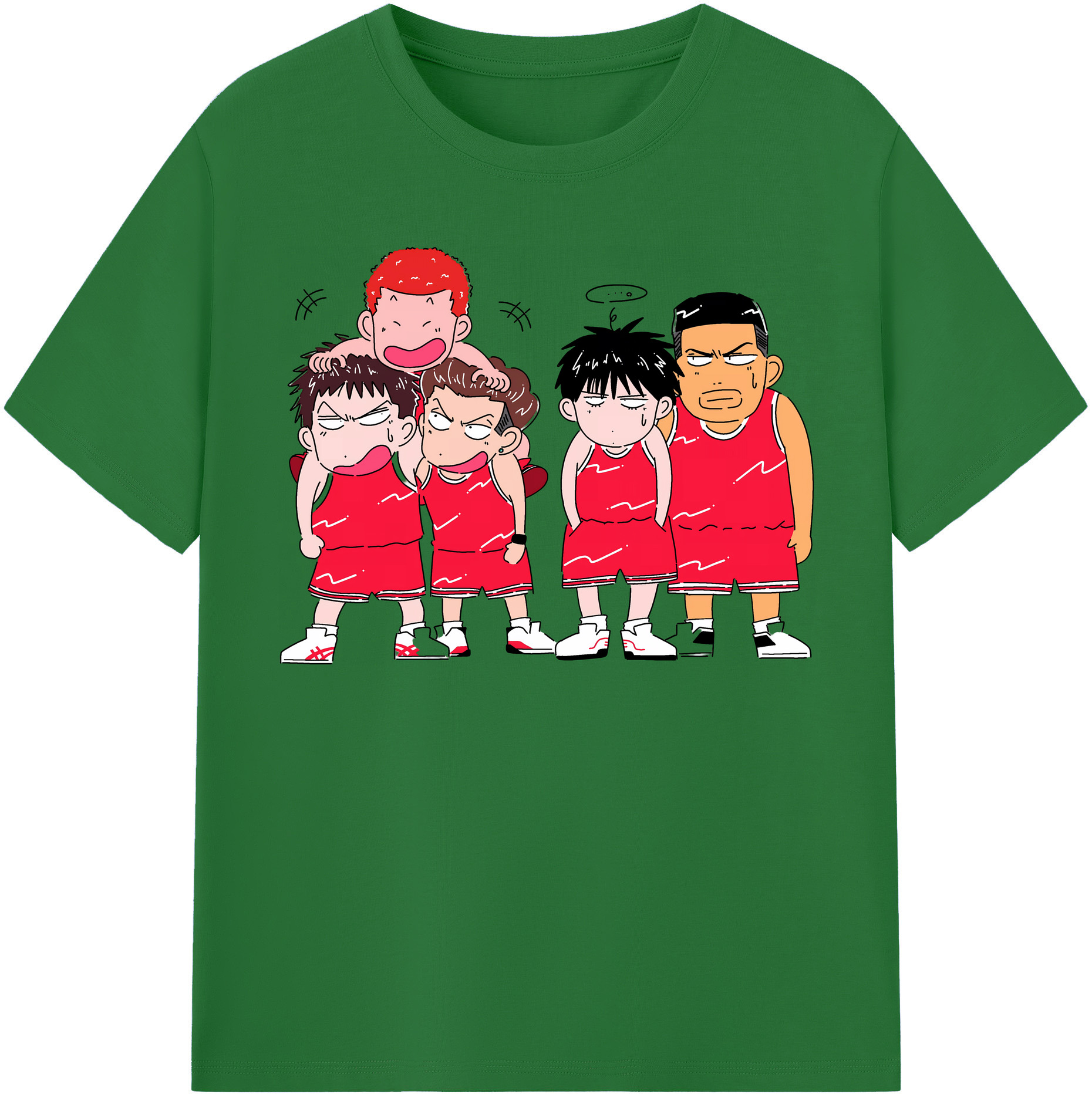 SLAM DUNK／スラムダンク 綿100％半袖Tシャツ（フロントプリント）