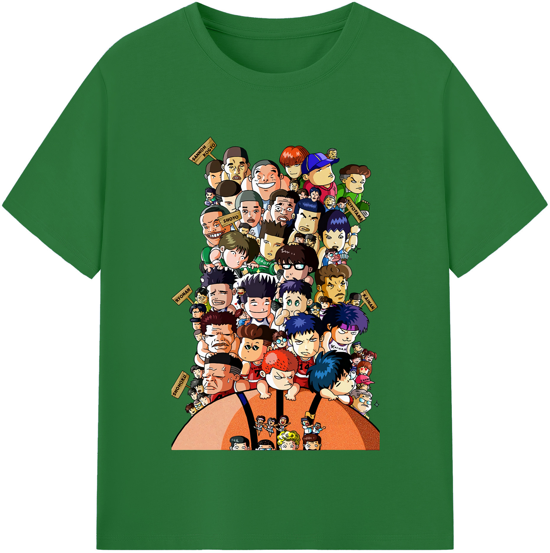 SLAM DUNK／スラムダンク 綿100％半袖Tシャツ（フロントプリント）