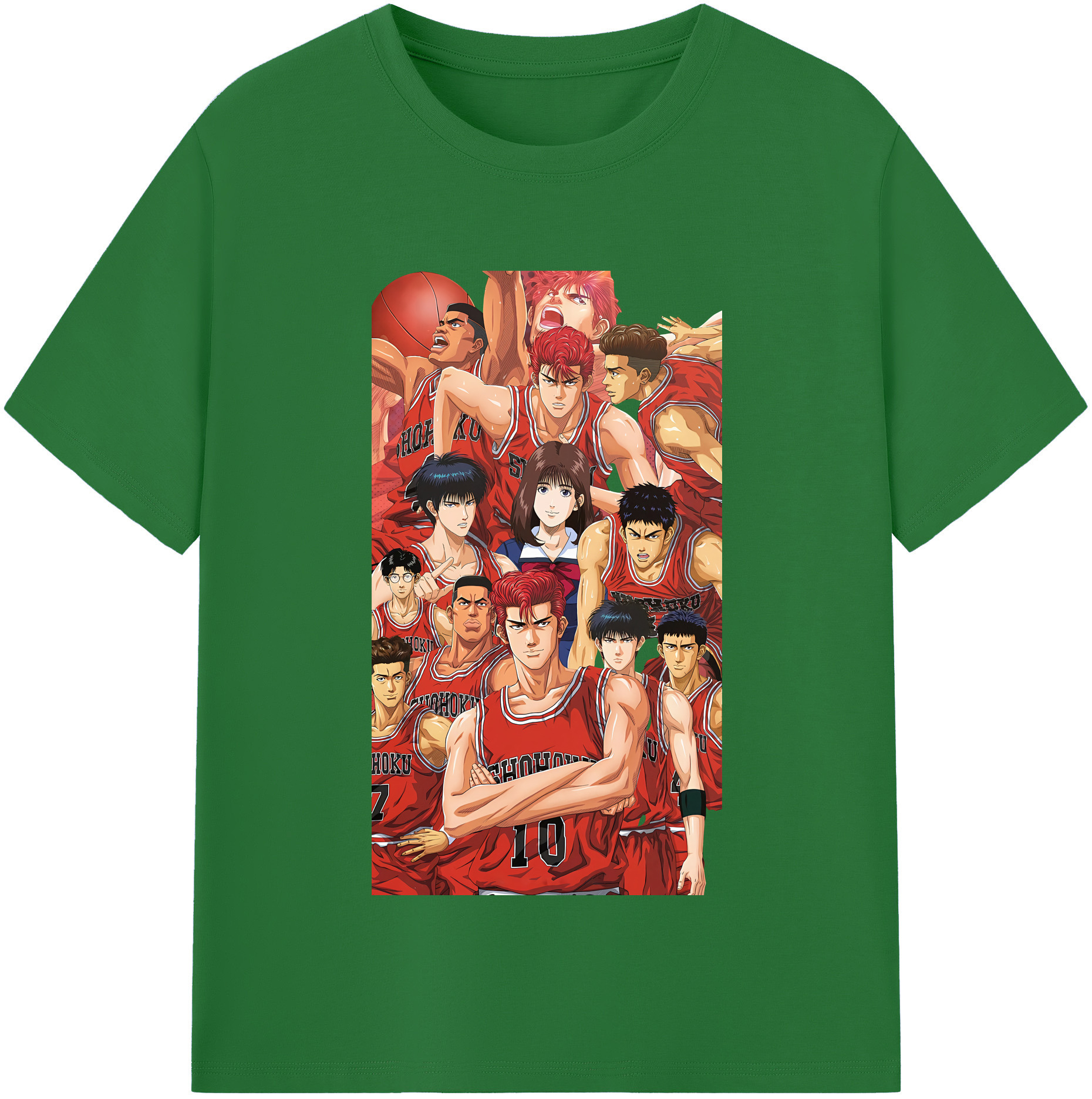 SLAM DUNK／スラムダンク 綿100％半袖Tシャツ（フロントプリント）