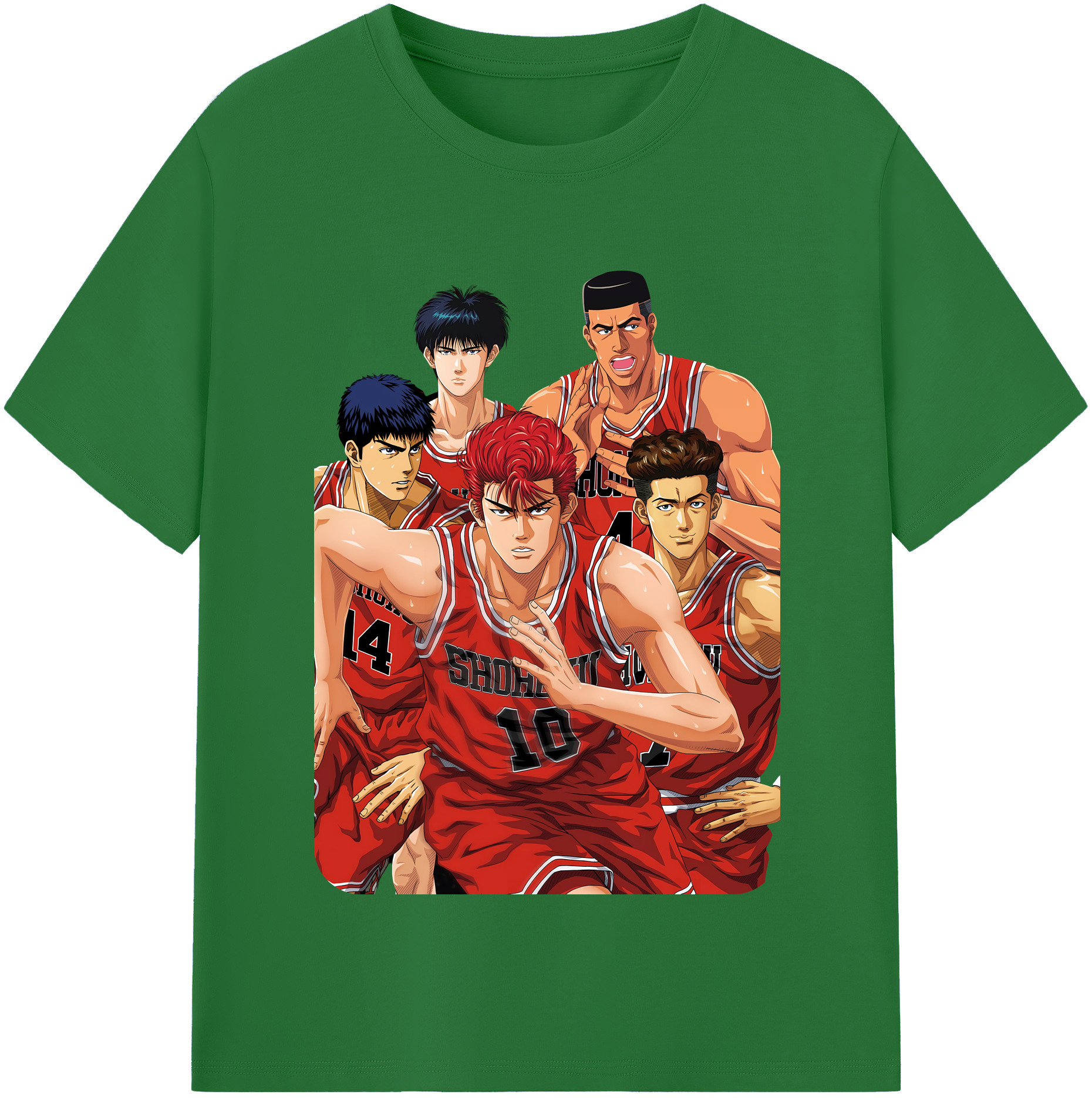 SLAM DUNK／スラムダンク 綿100％半袖Tシャツ（フロントプリント）