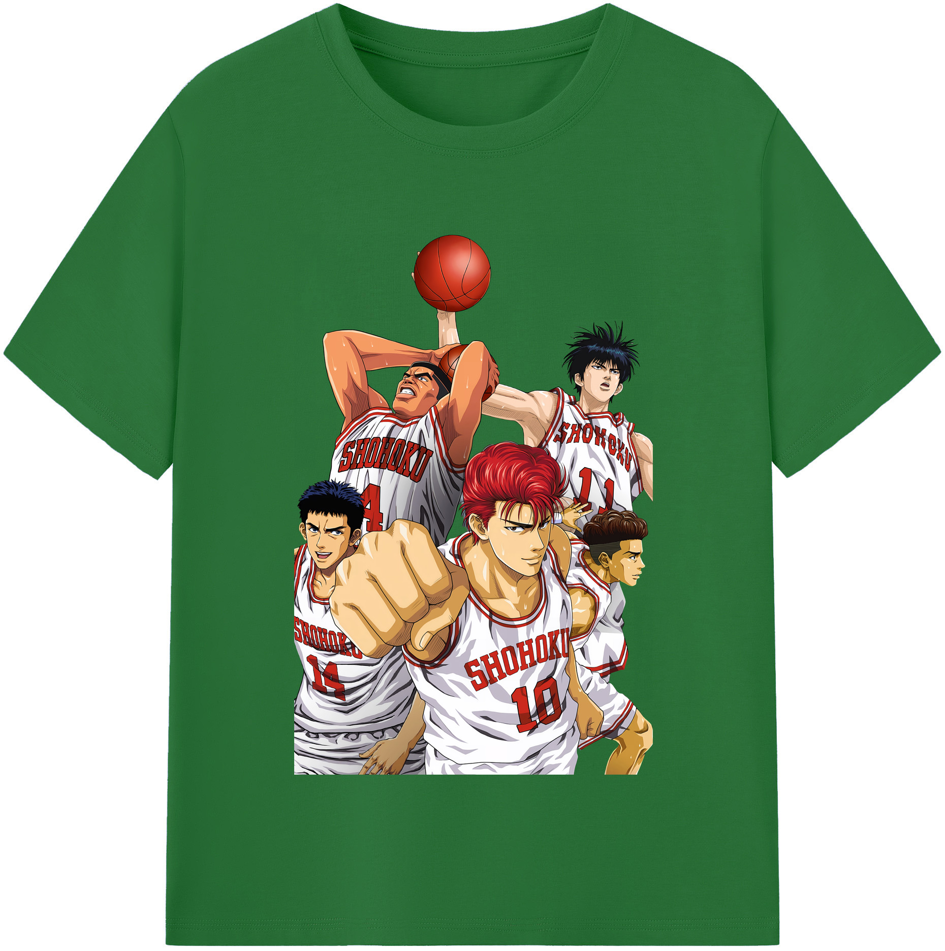 SLAM DUNK／スラムダンク 綿100％半袖Tシャツ（フロントプリント）