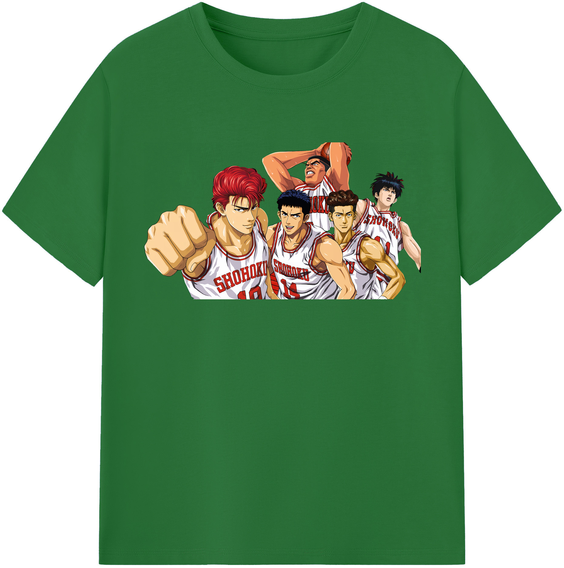 SLAM DUNK／スラムダンク 綿100％半袖Tシャツ（フロントプリント）