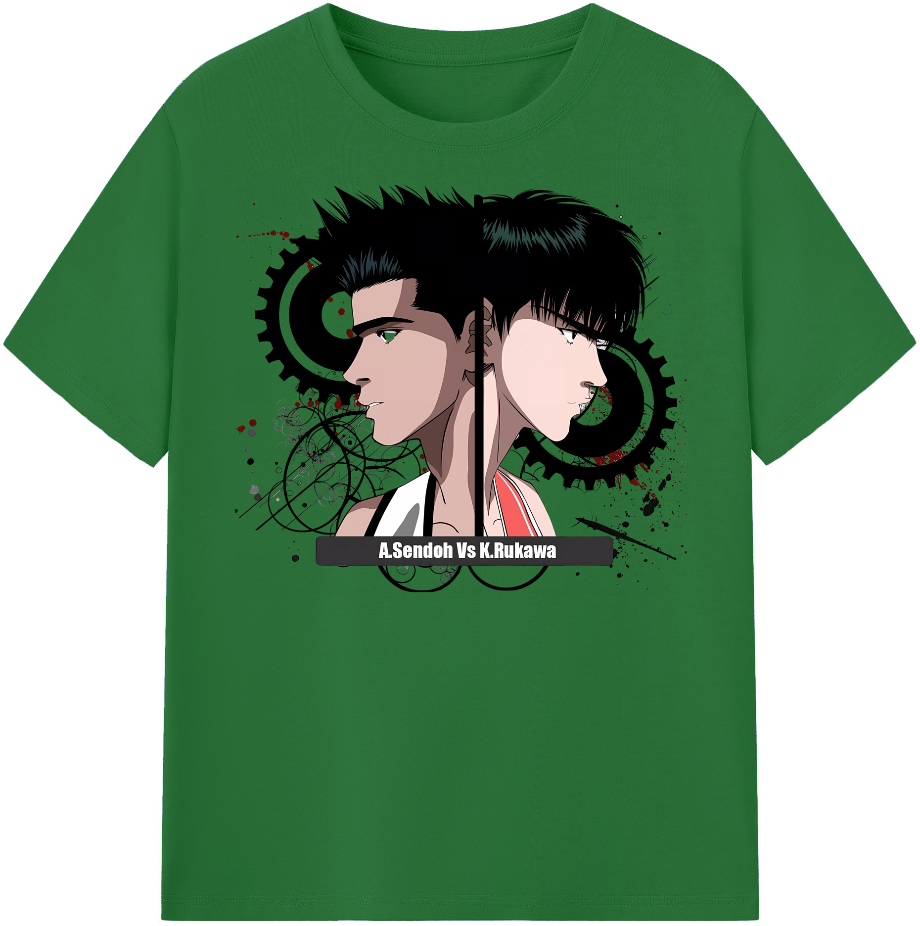 SLAM DUNK／スラムダンク 綿100％半袖Tシャツ（フロントプリント）