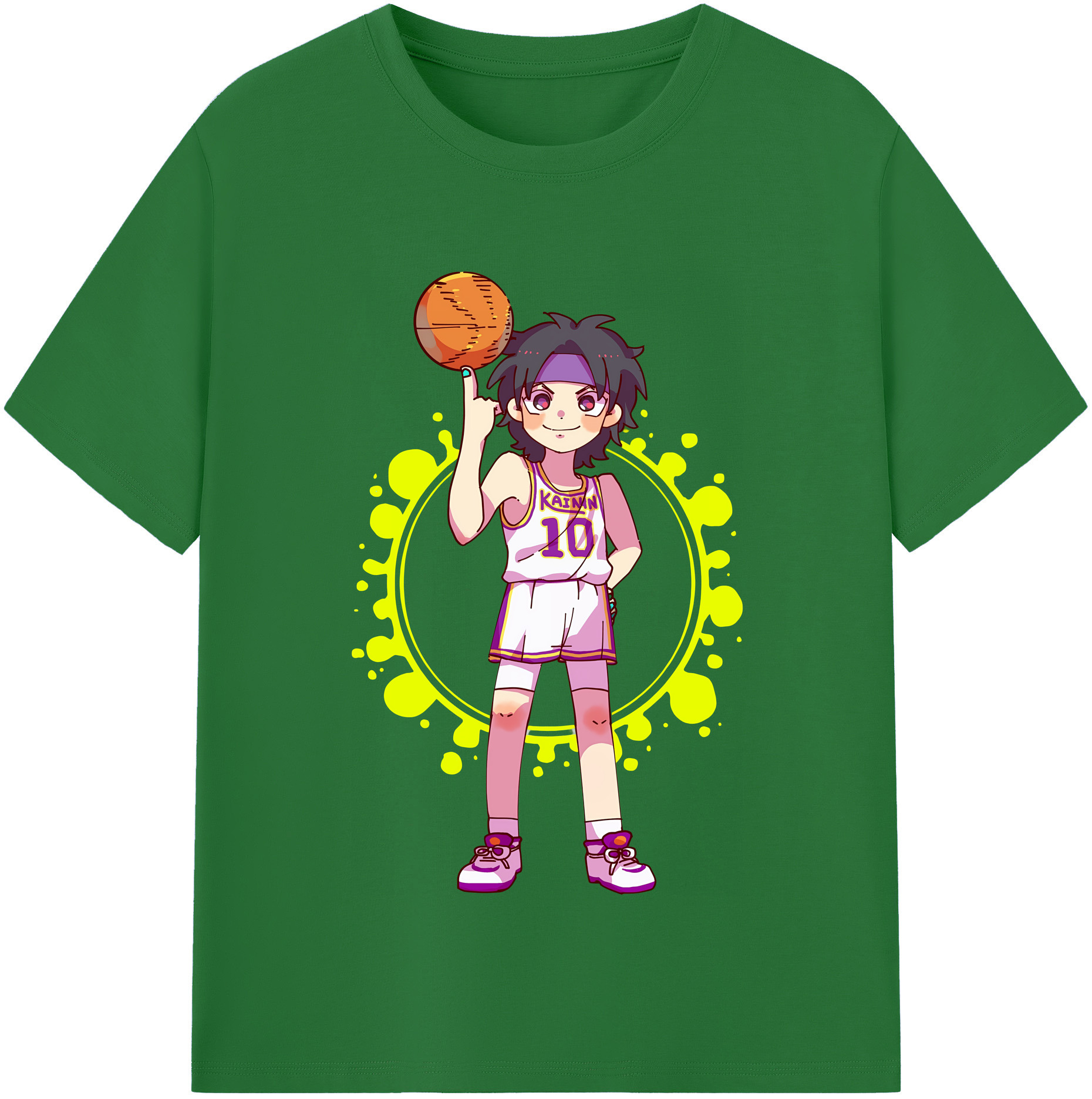 SLAM DUNK／スラムダンク 綿100％半袖Tシャツ（フロントプリント）
