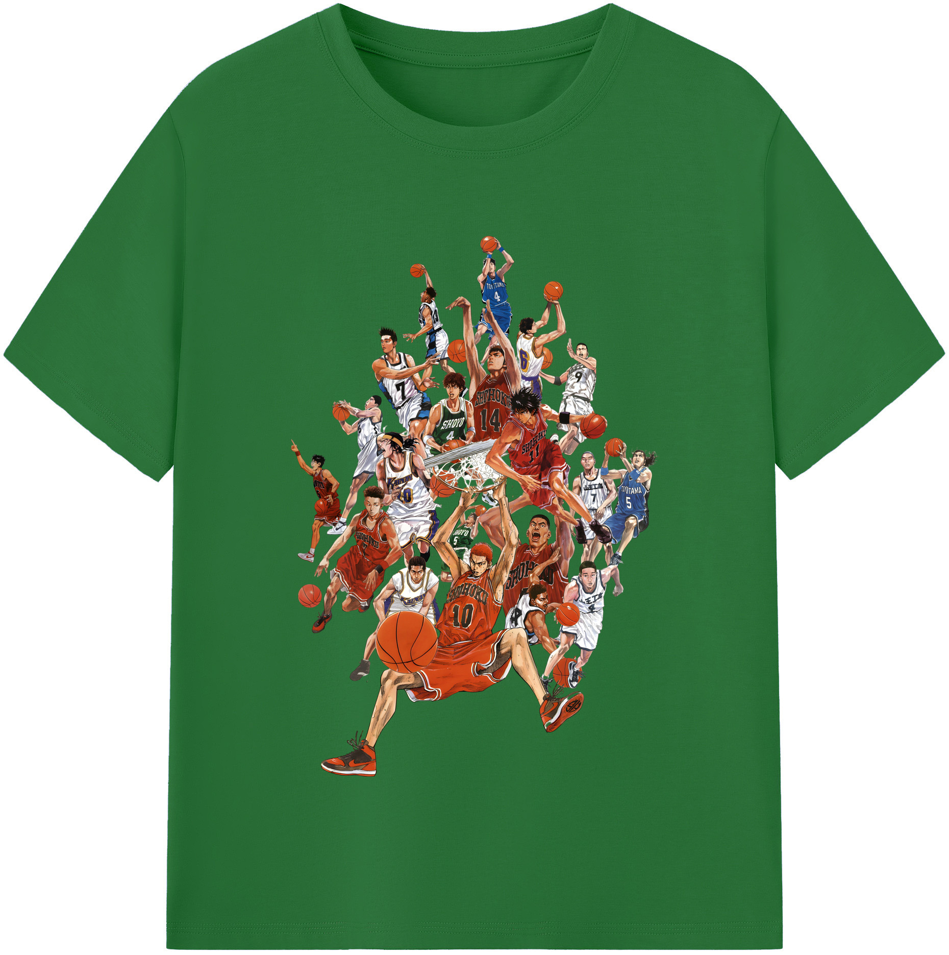 SLAM DUNK／スラムダンク 綿100％半袖Tシャツ（フロントプリント）