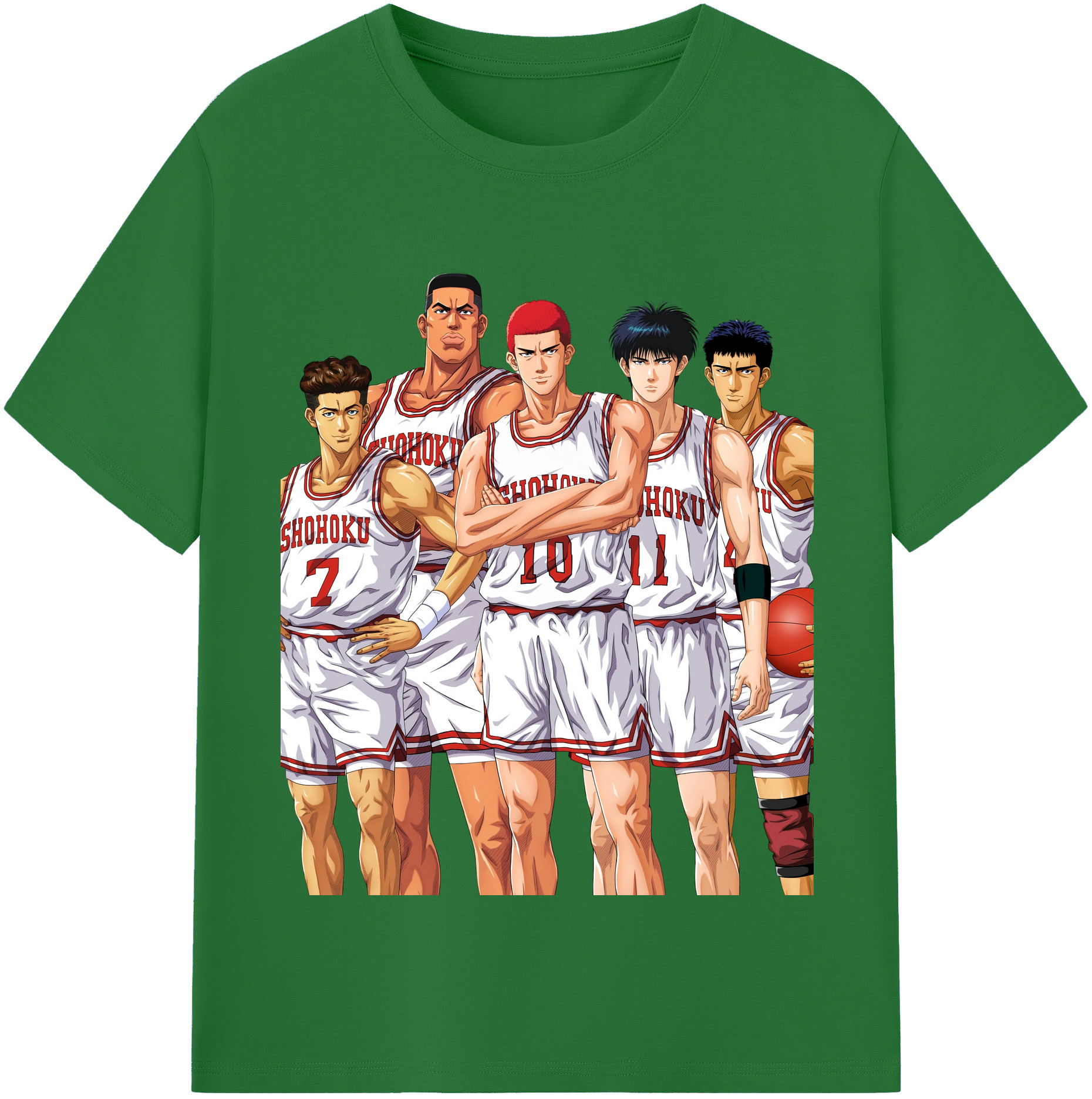 SLAM DUNK／スラムダンク 綿100％半袖Tシャツ（フロントプリント）