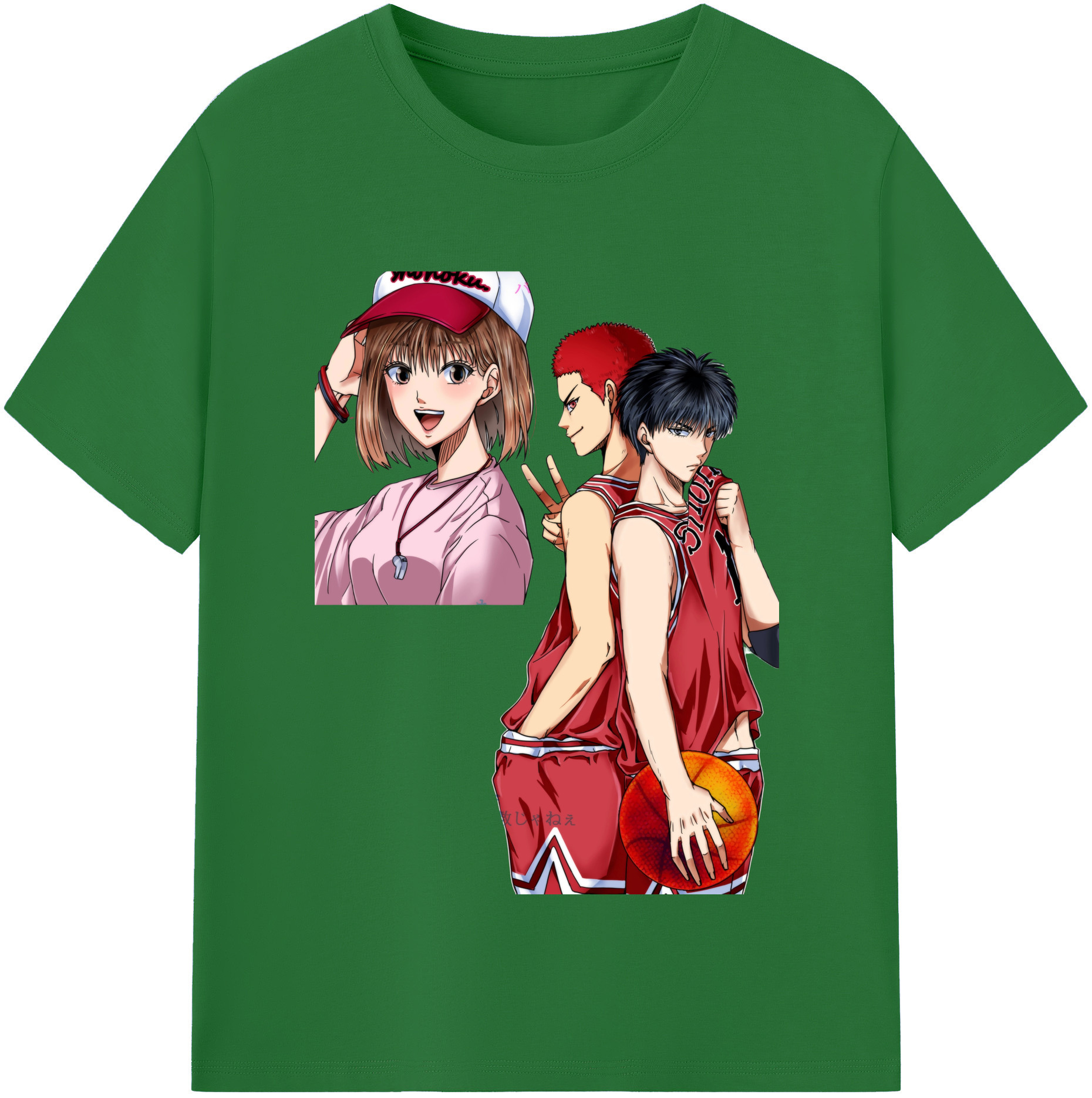 SLAM DUNK／スラムダンク 綿100％半袖Tシャツ（フロントプリント）