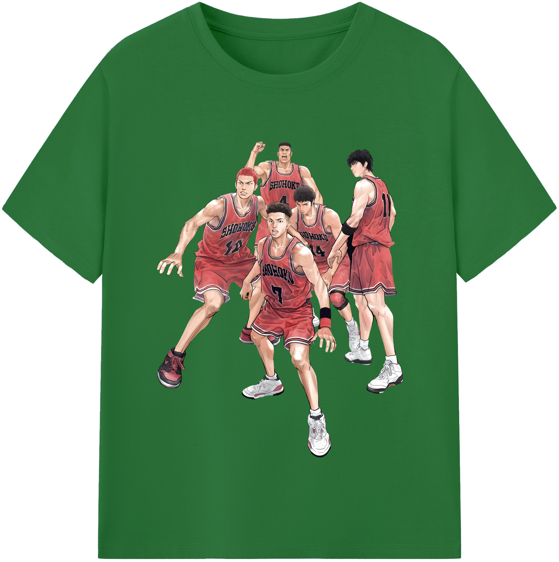 SLAM DUNK／スラムダンク 綿100％半袖Tシャツ（フロントプリント）