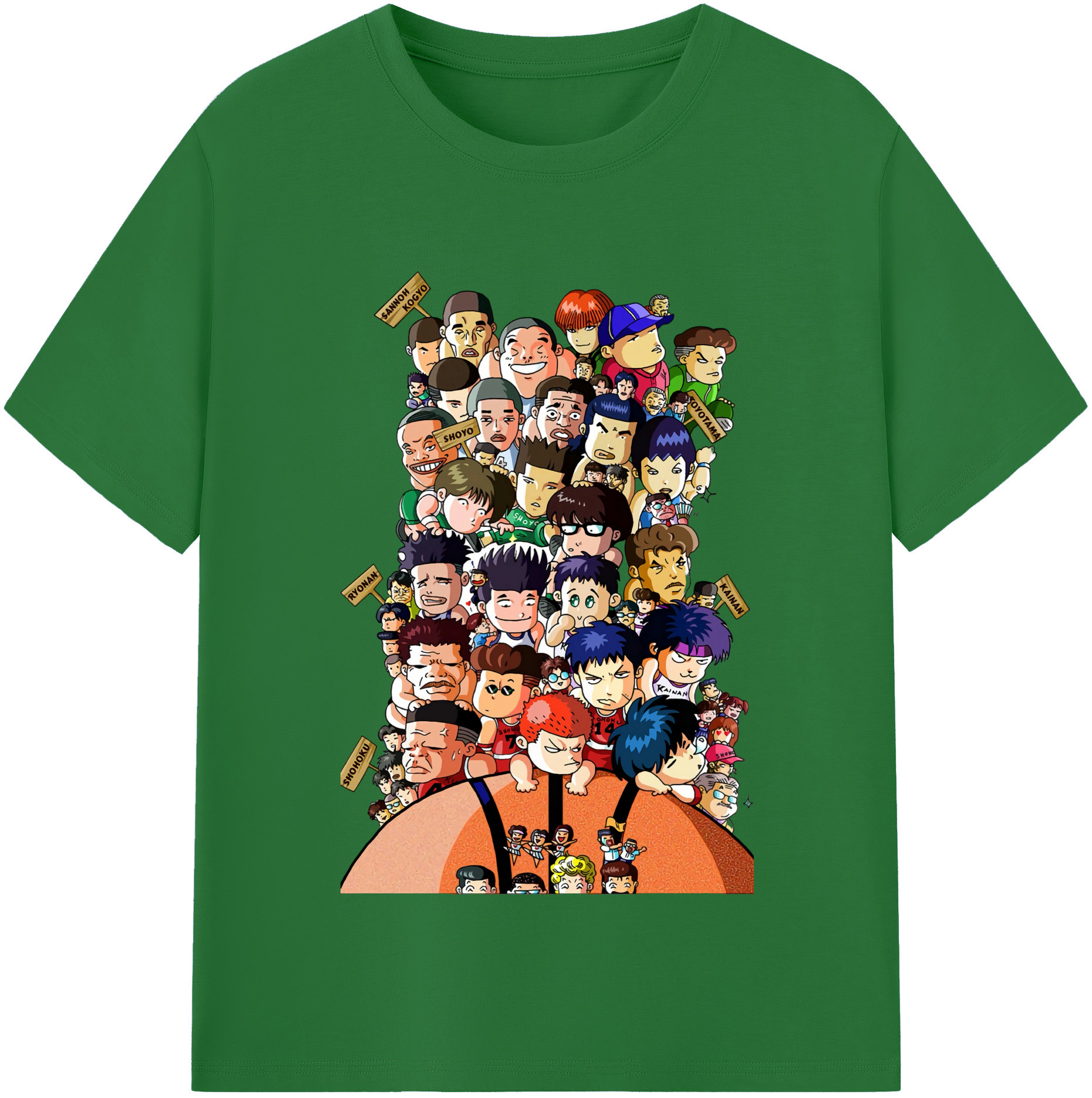 SLAM DUNK／スラムダンク 綿100％半袖Tシャツ（フロントプリント）