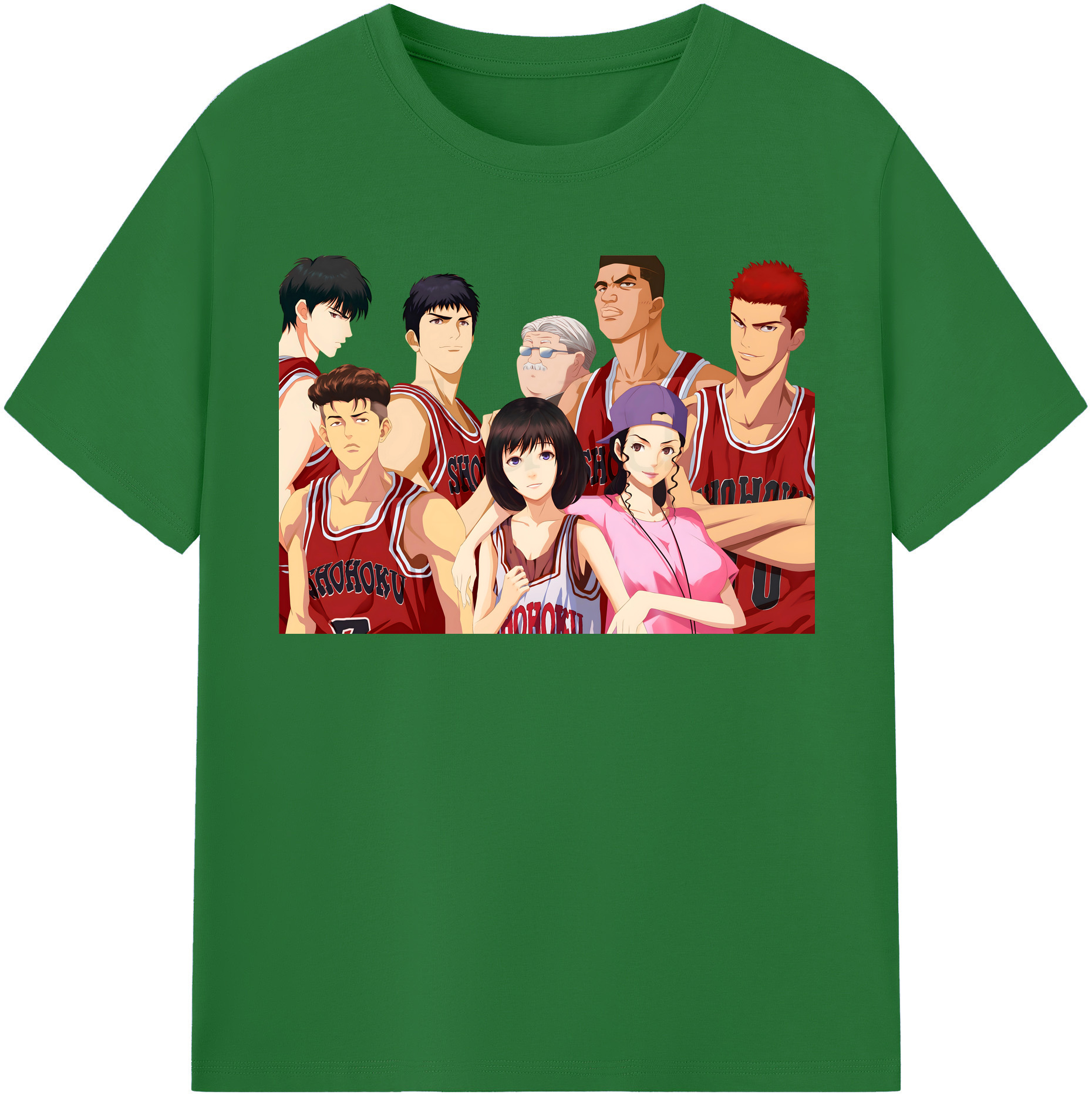 SLAM DUNK／スラムダンク 綿100％半袖Tシャツ（フロントプリント）