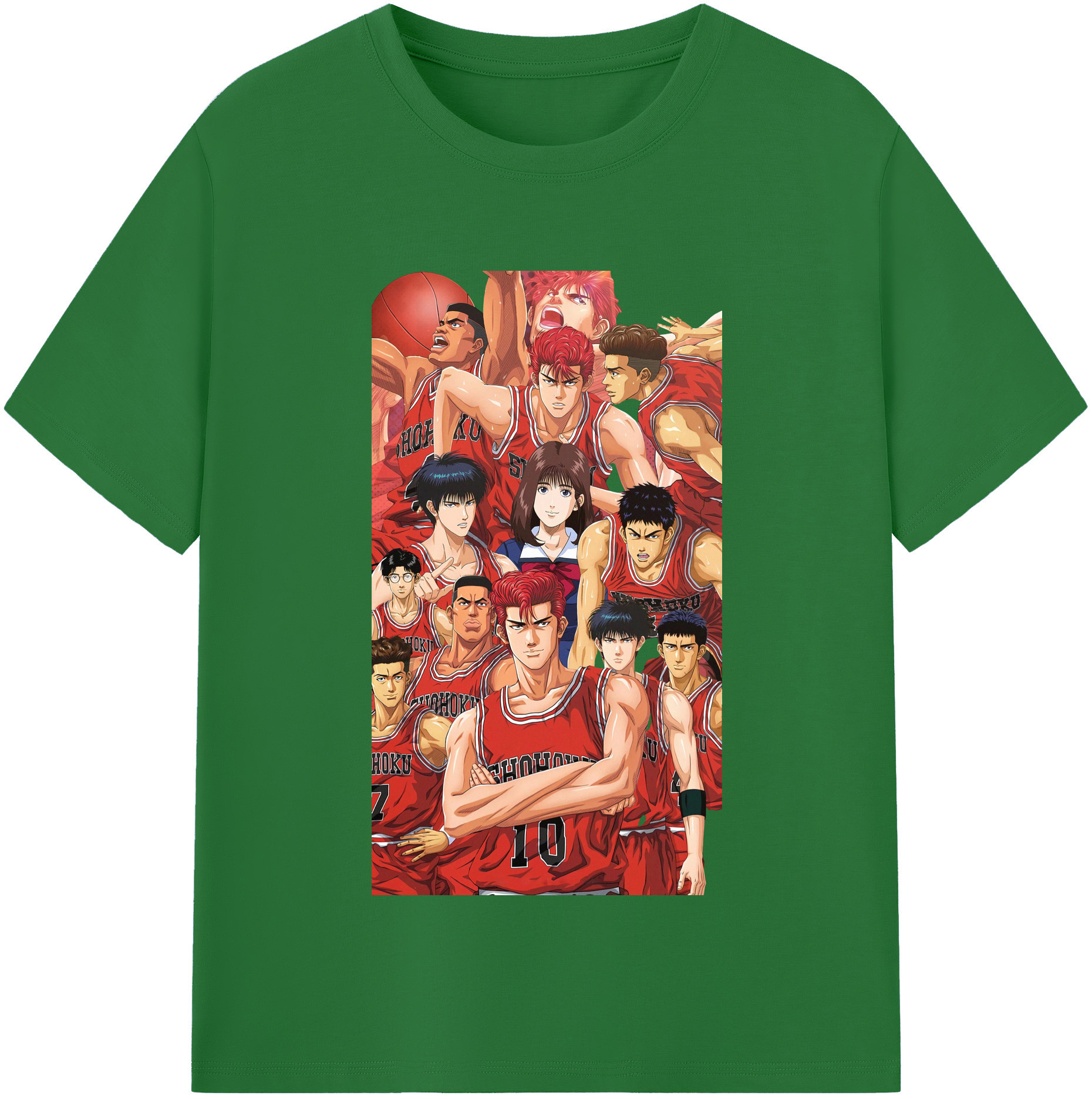 SLAM DUNK／スラムダンク 綿100％半袖Tシャツ（フロントプリント）