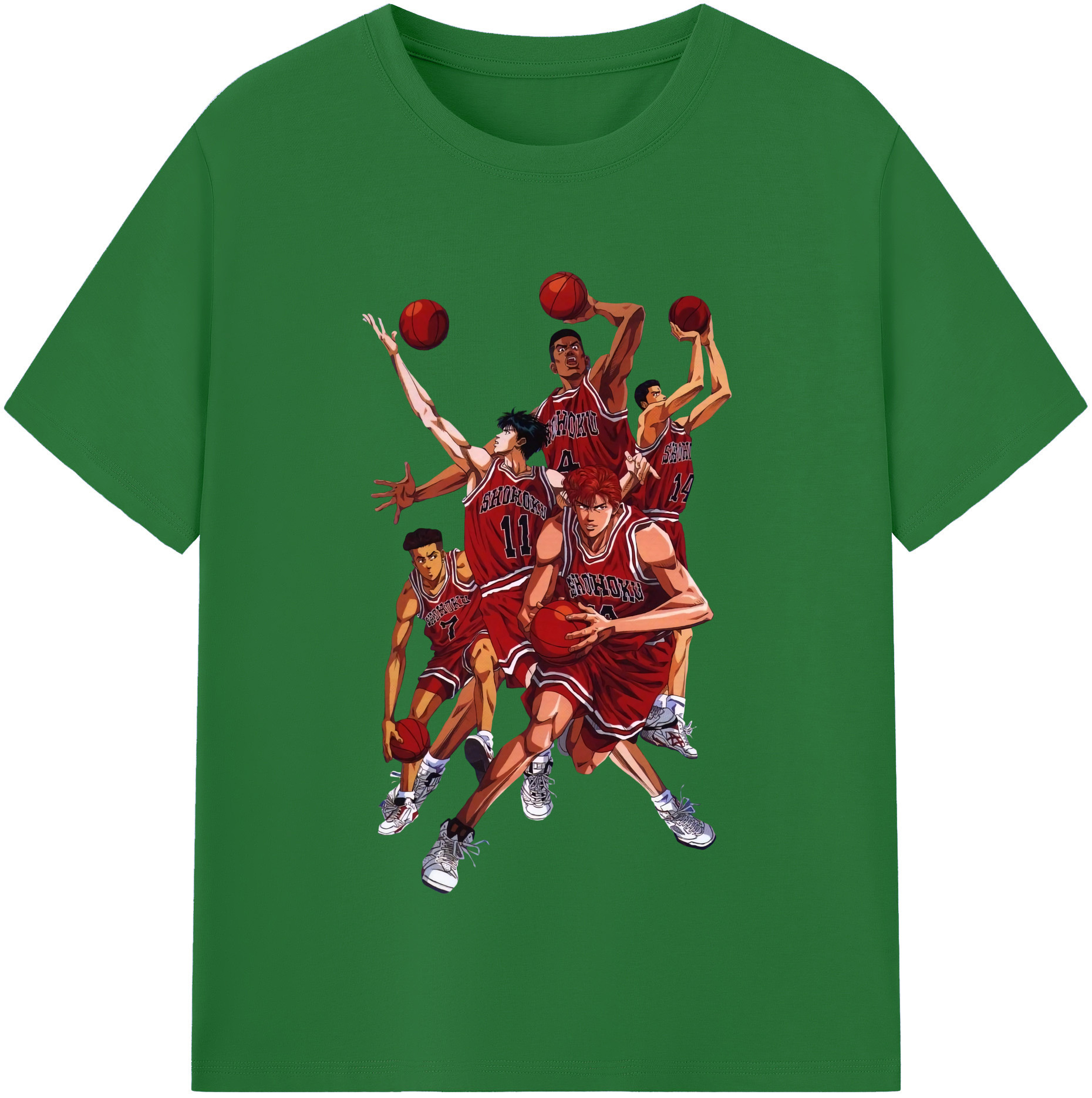 SLAM DUNK／スラムダンク 綿100％半袖Tシャツ（フロントプリント）