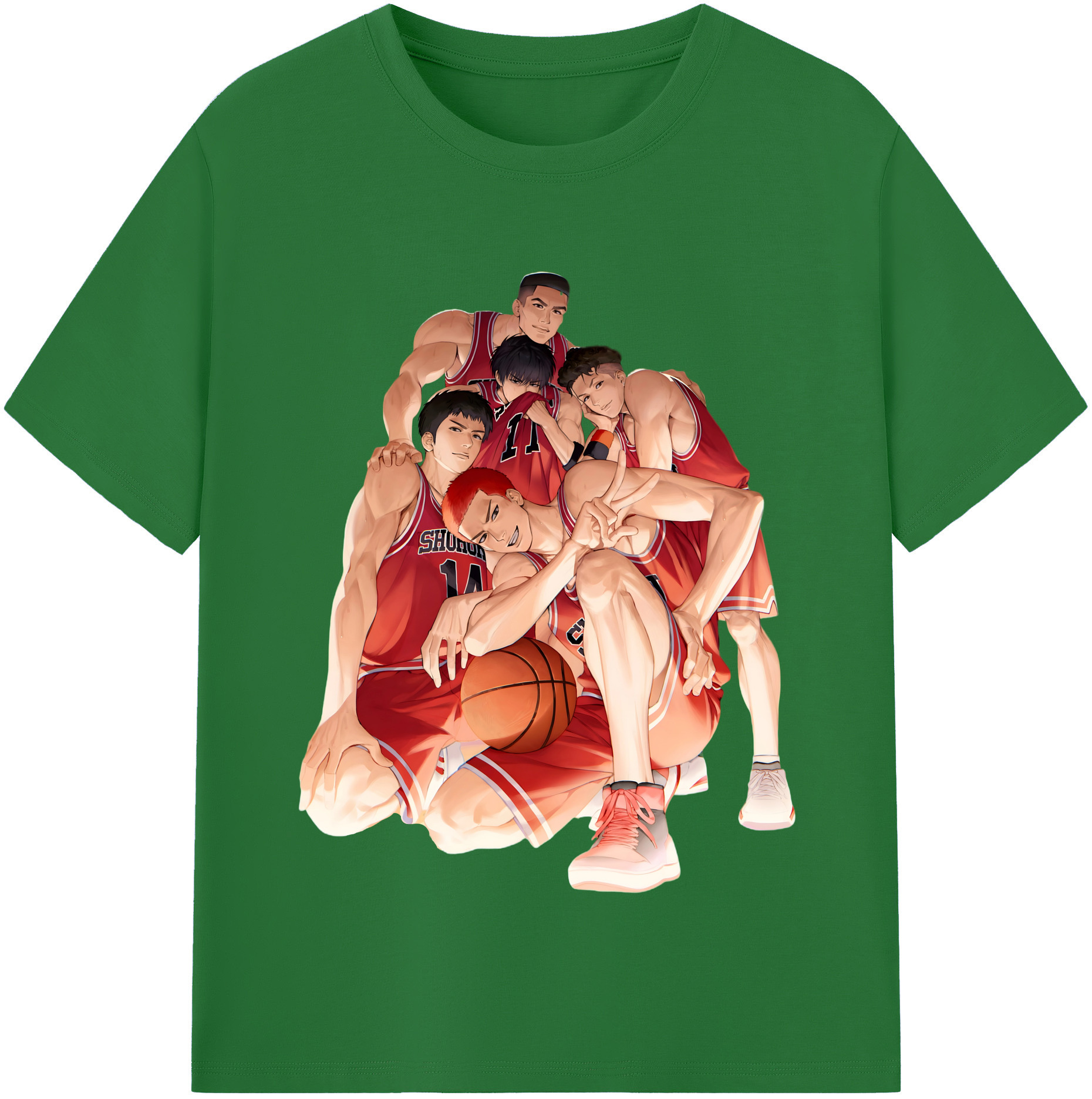 SLAM DUNK／スラムダンク 綿100％半袖Tシャツ（フロントプリント）