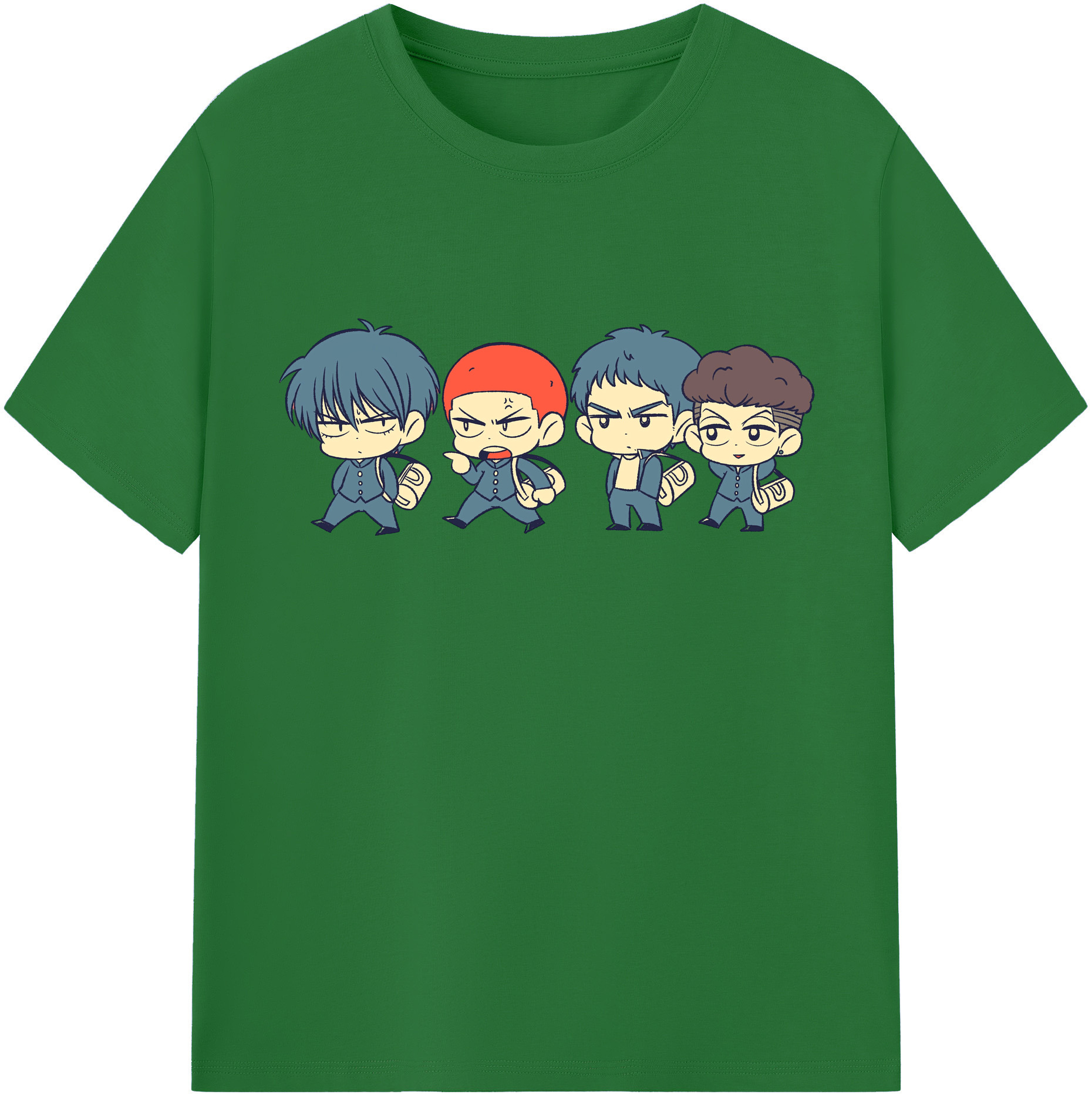 SLAM DUNK／スラムダンク 綿100％半袖Tシャツ（フロントプリント）