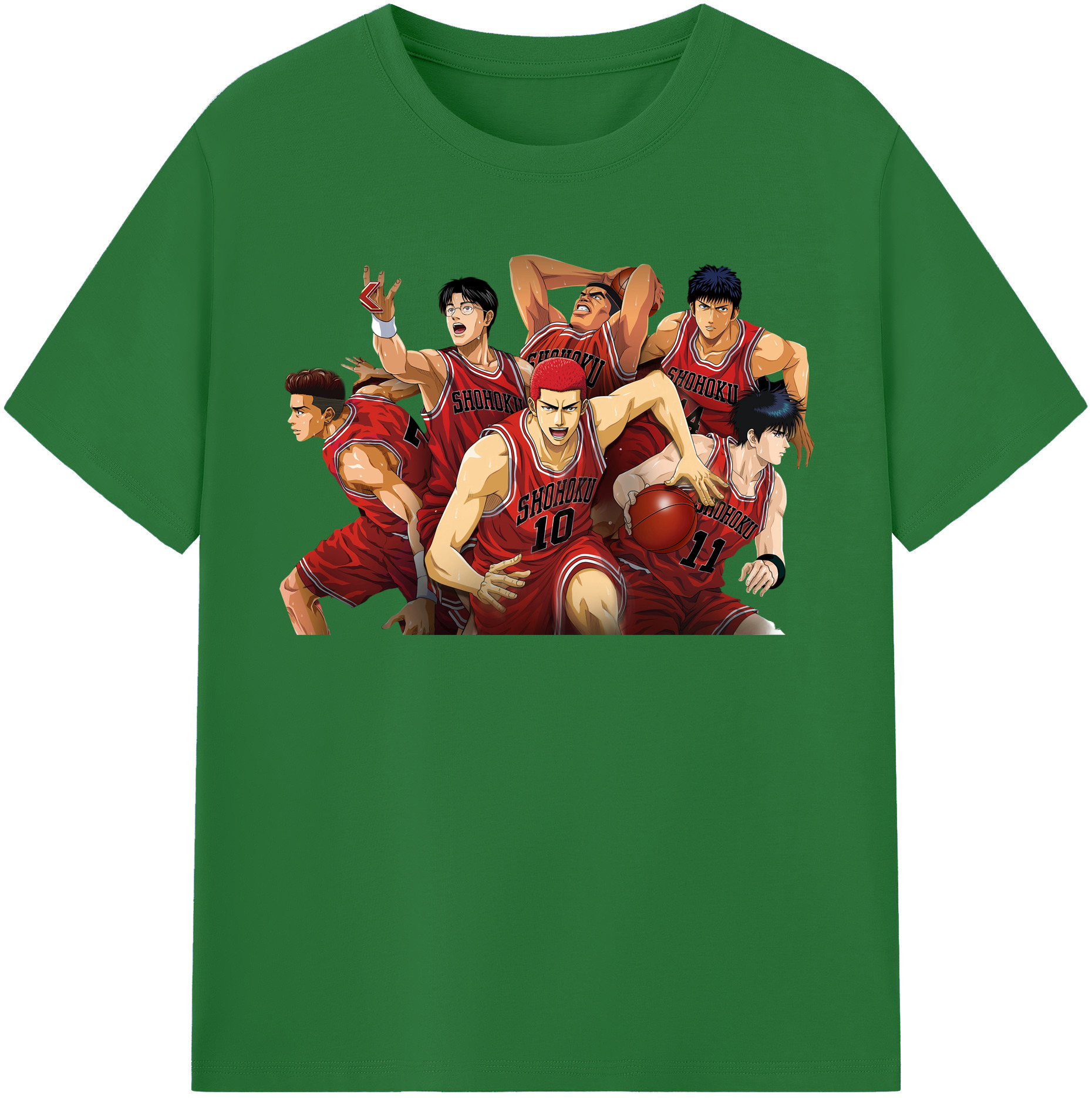 SLAM DUNK／スラムダンク 綿100％半袖Tシャツ（フロントプリント）