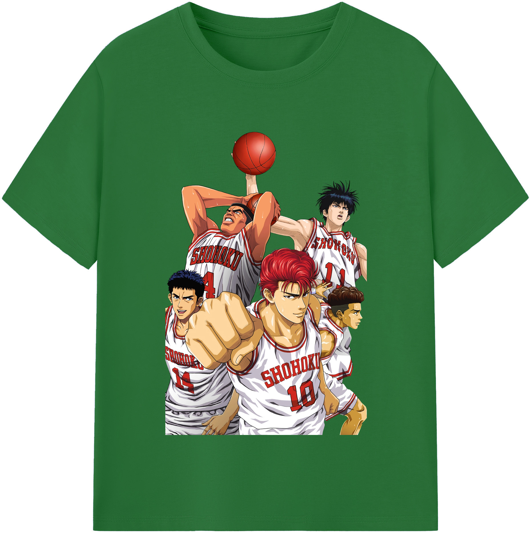 SLAM DUNK／スラムダンク 綿100％半袖Tシャツ（フロントプリント）
