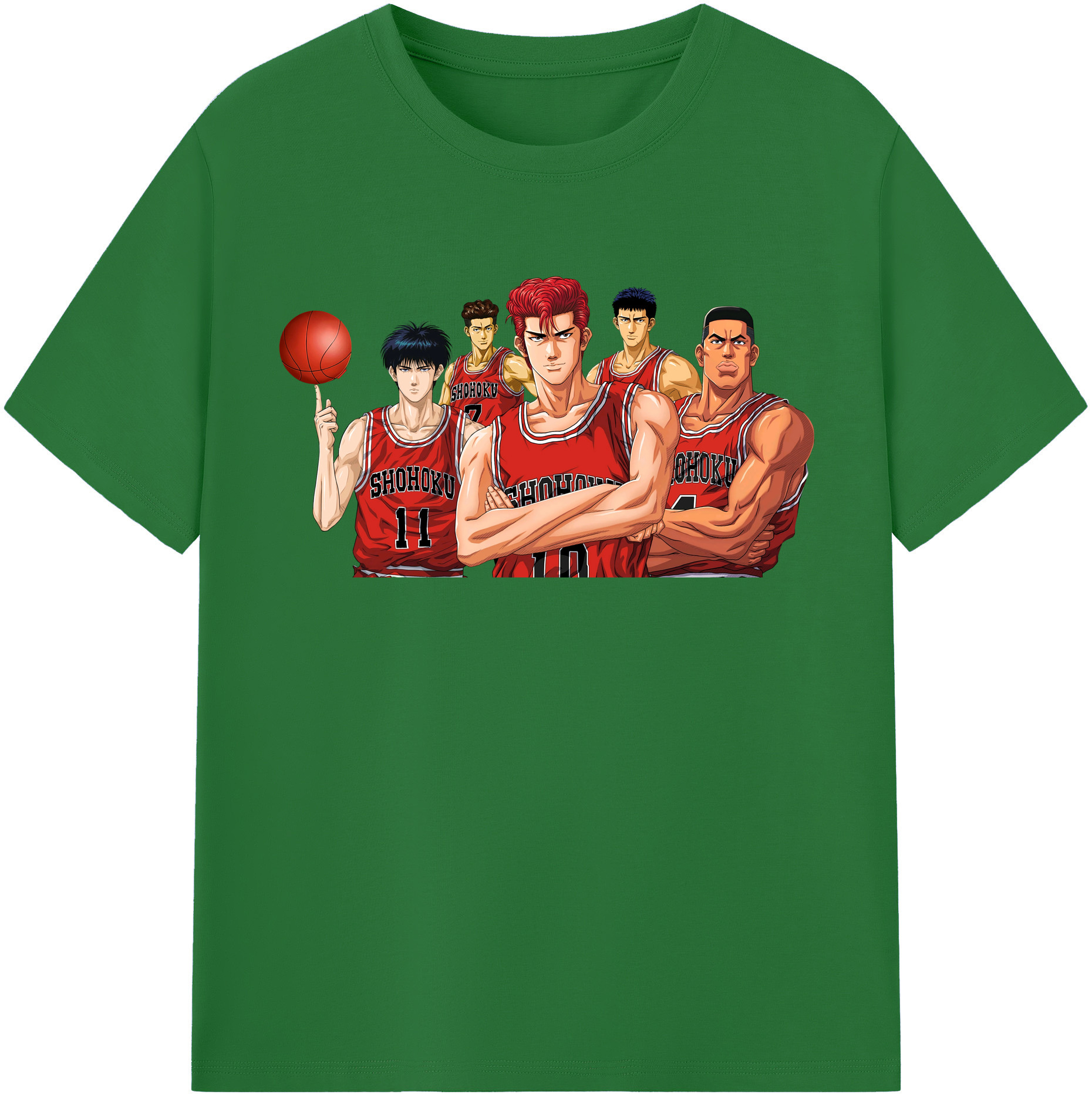 SLAM DUNK／スラムダンク 綿100％半袖Tシャツ（フロントプリント）