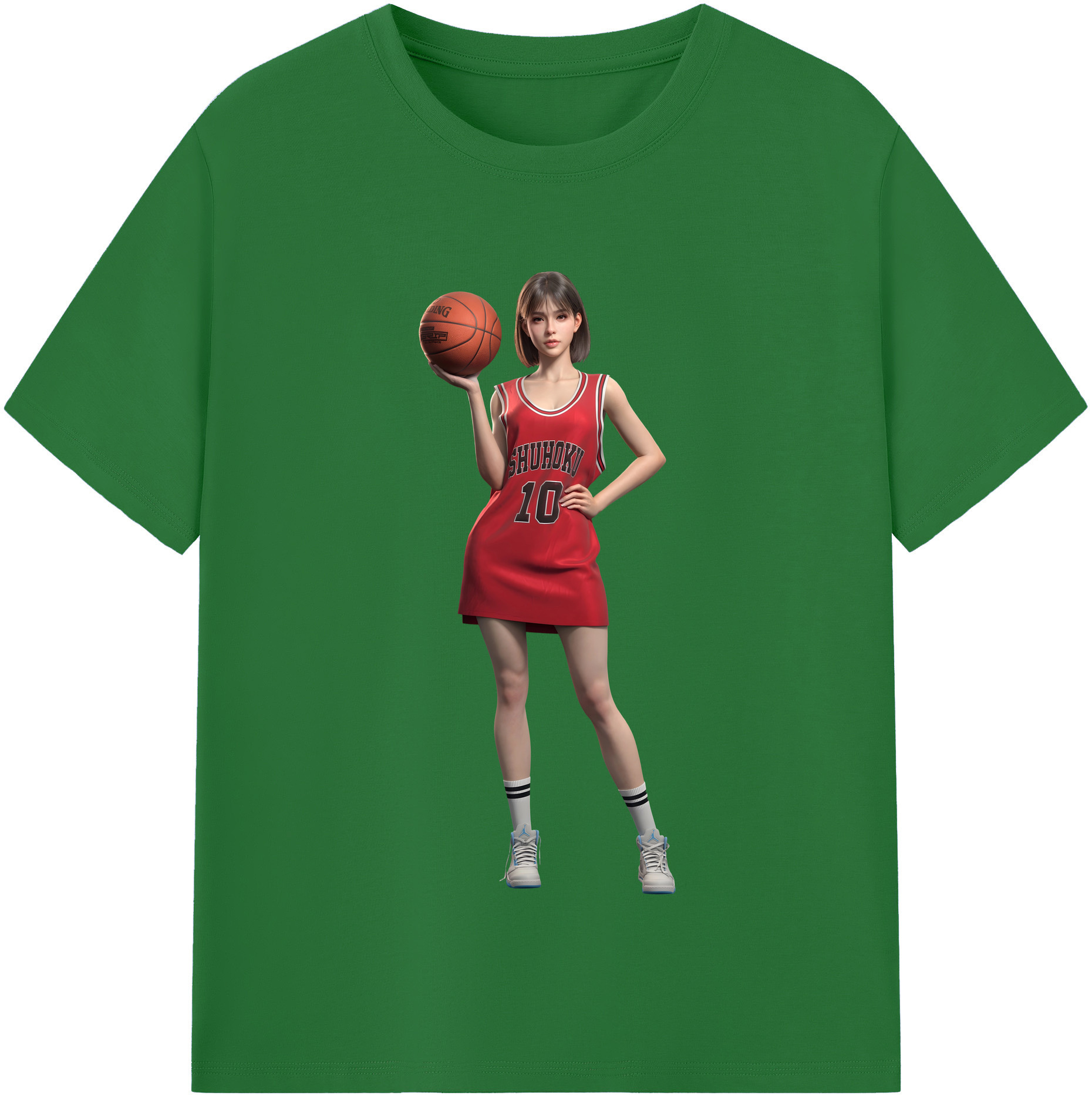 SLAM DUNK／スラムダンク 綿100％半袖Tシャツ（フロントプリント）
