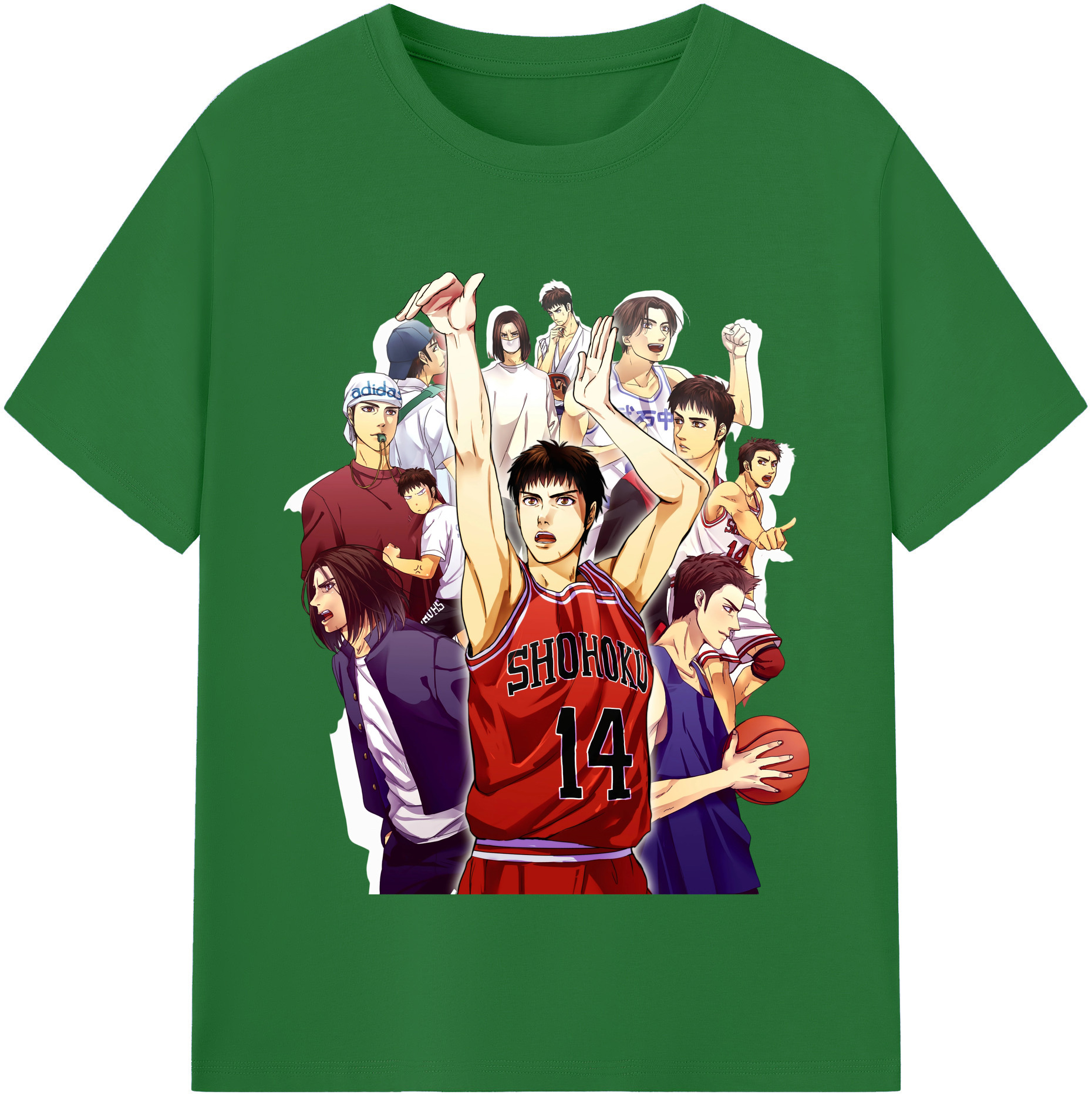 SLAM DUNK／スラムダンク 綿100％半袖Tシャツ（フロントプリント）