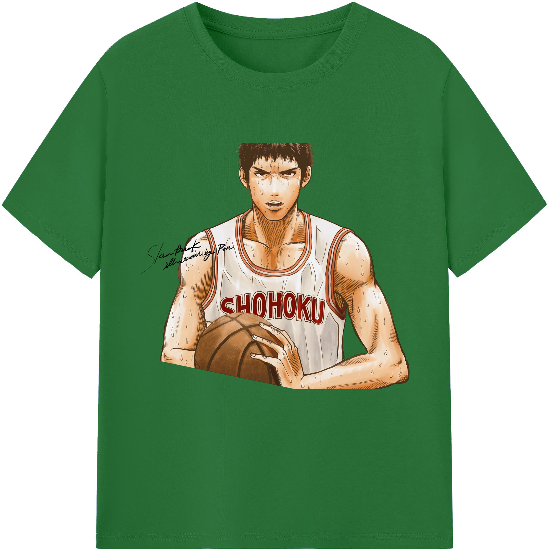 SLAM DUNK／スラムダンク 綿100％半袖Tシャツ（フロントプリント）