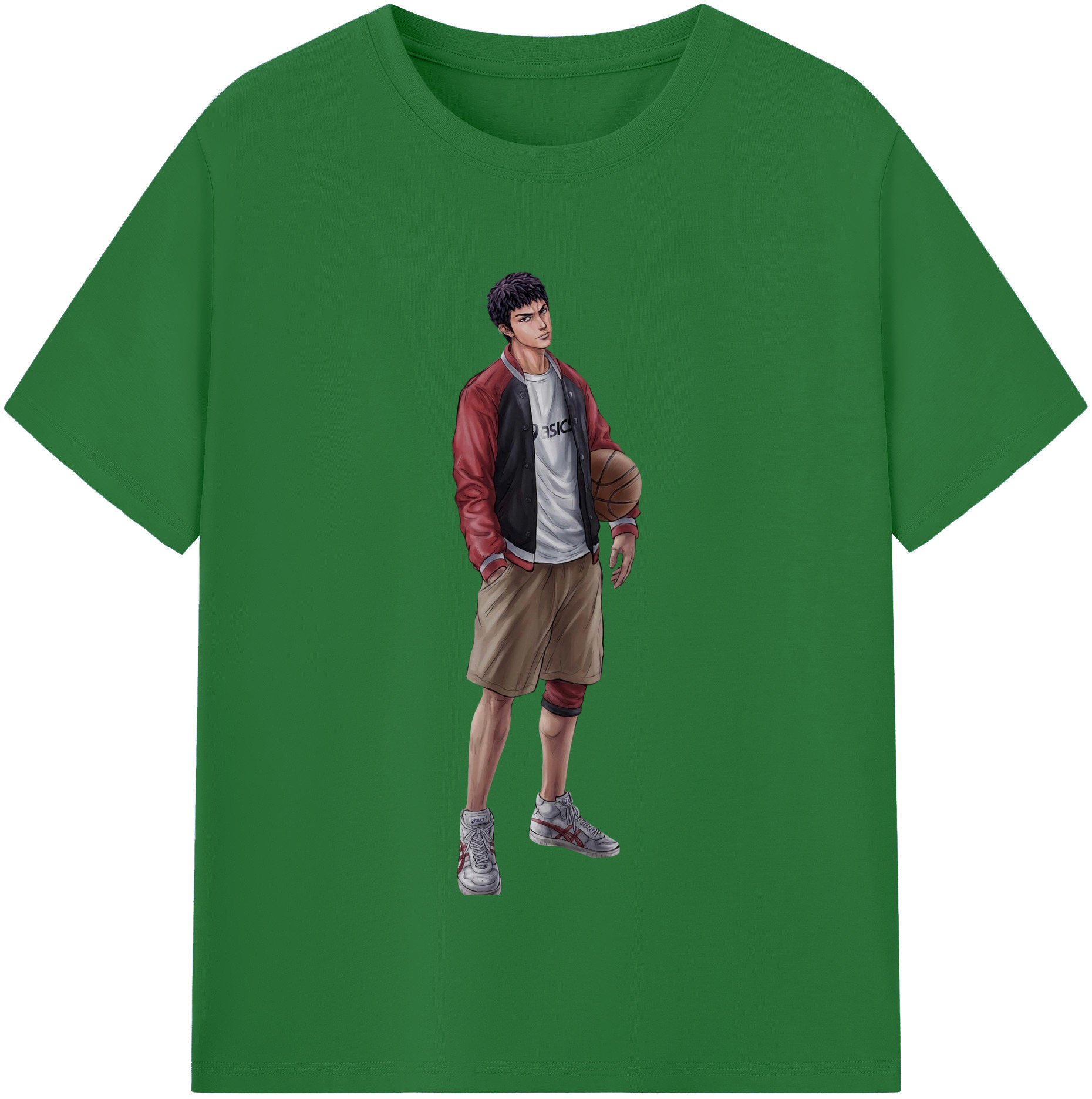 SLAM DUNK／スラムダンク 綿100％半袖Tシャツ（フロントプリント）