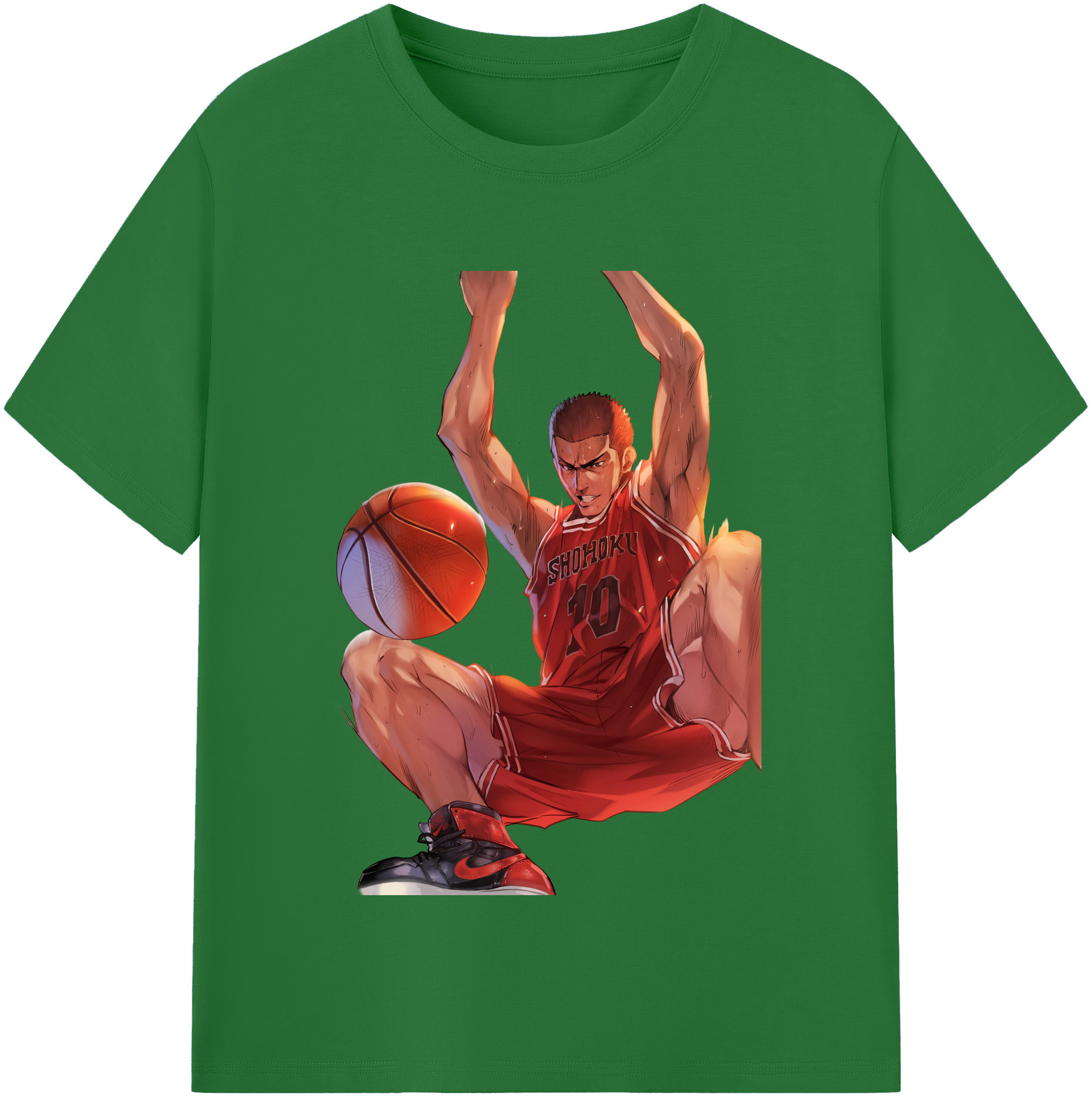 SLAM DUNK／スラムダンク 綿100％半袖Tシャツ（フロントプリント）