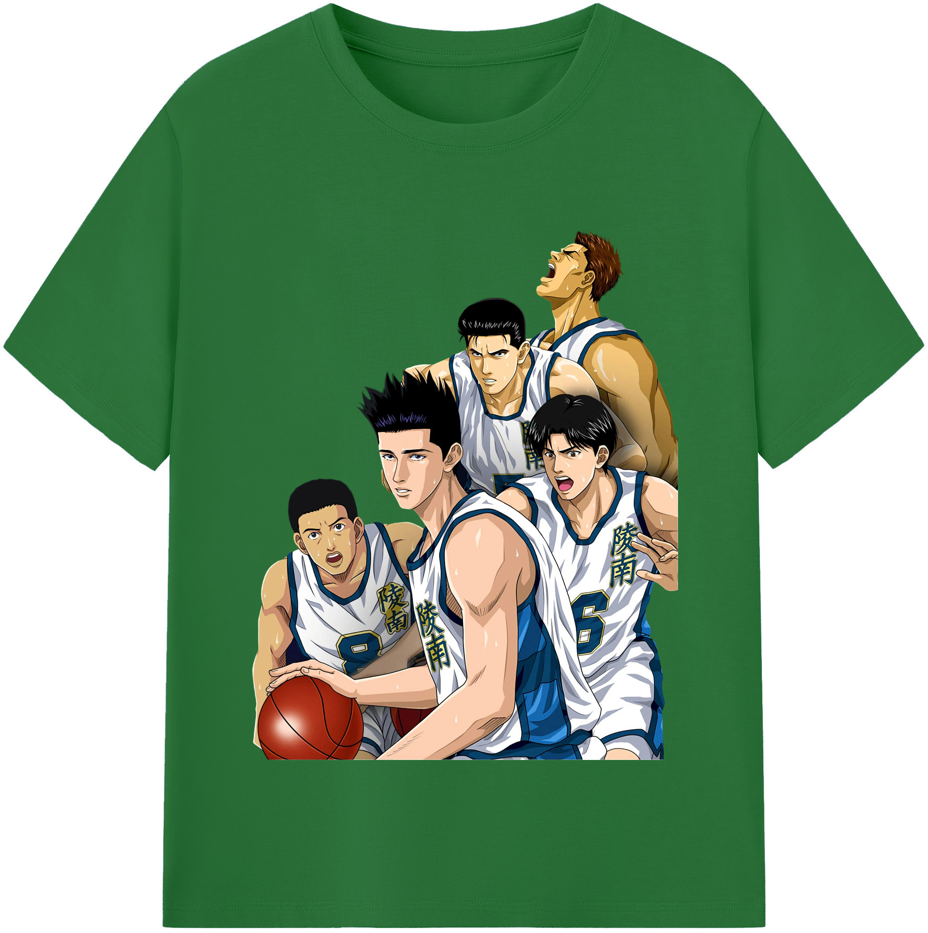 SLAM DUNK／スラムダンク 綿100％半袖Tシャツ（フロントプリント）