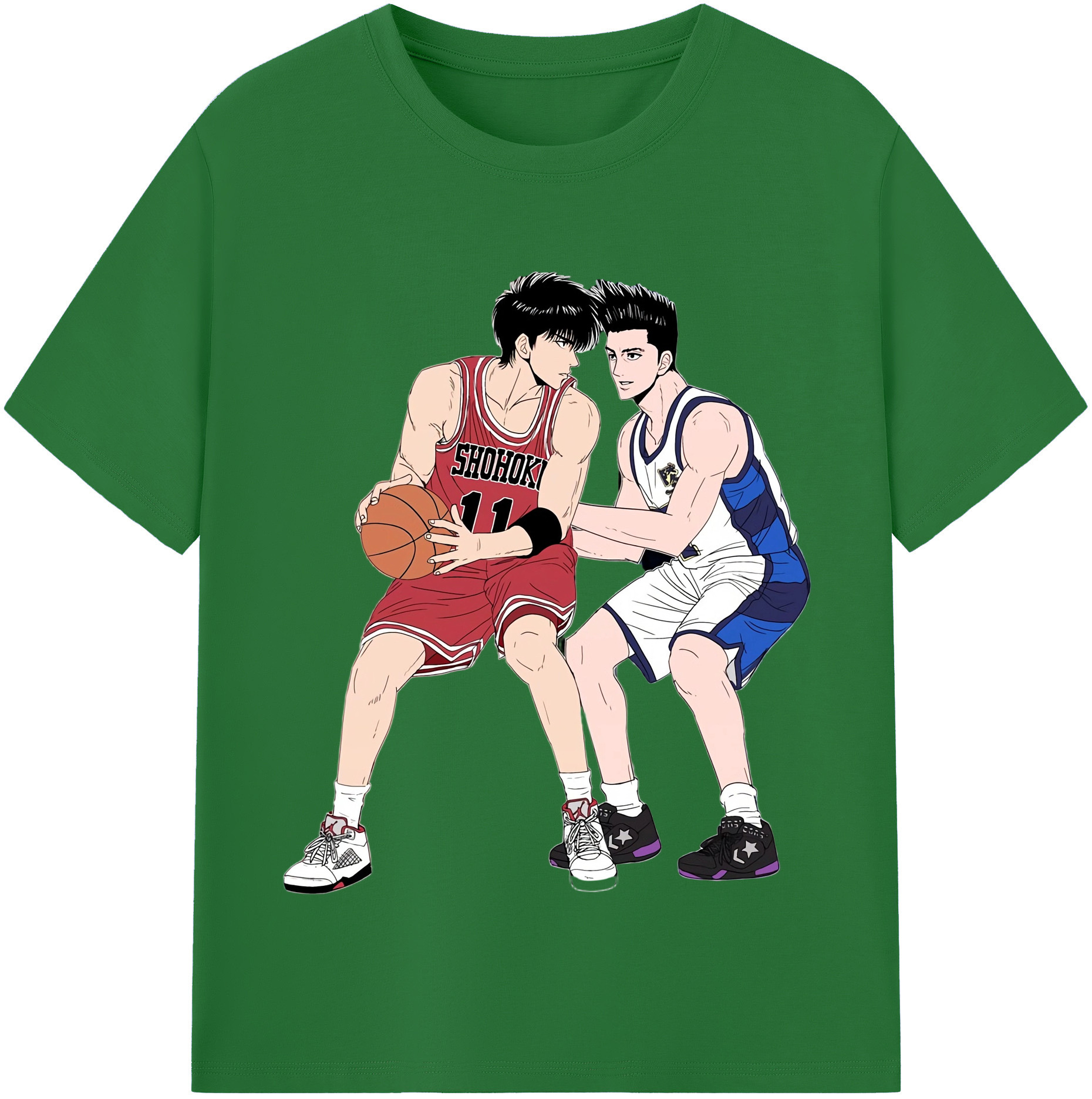 SLAM DUNK／スラムダンク 綿100％半袖Tシャツ（フロントプリント）