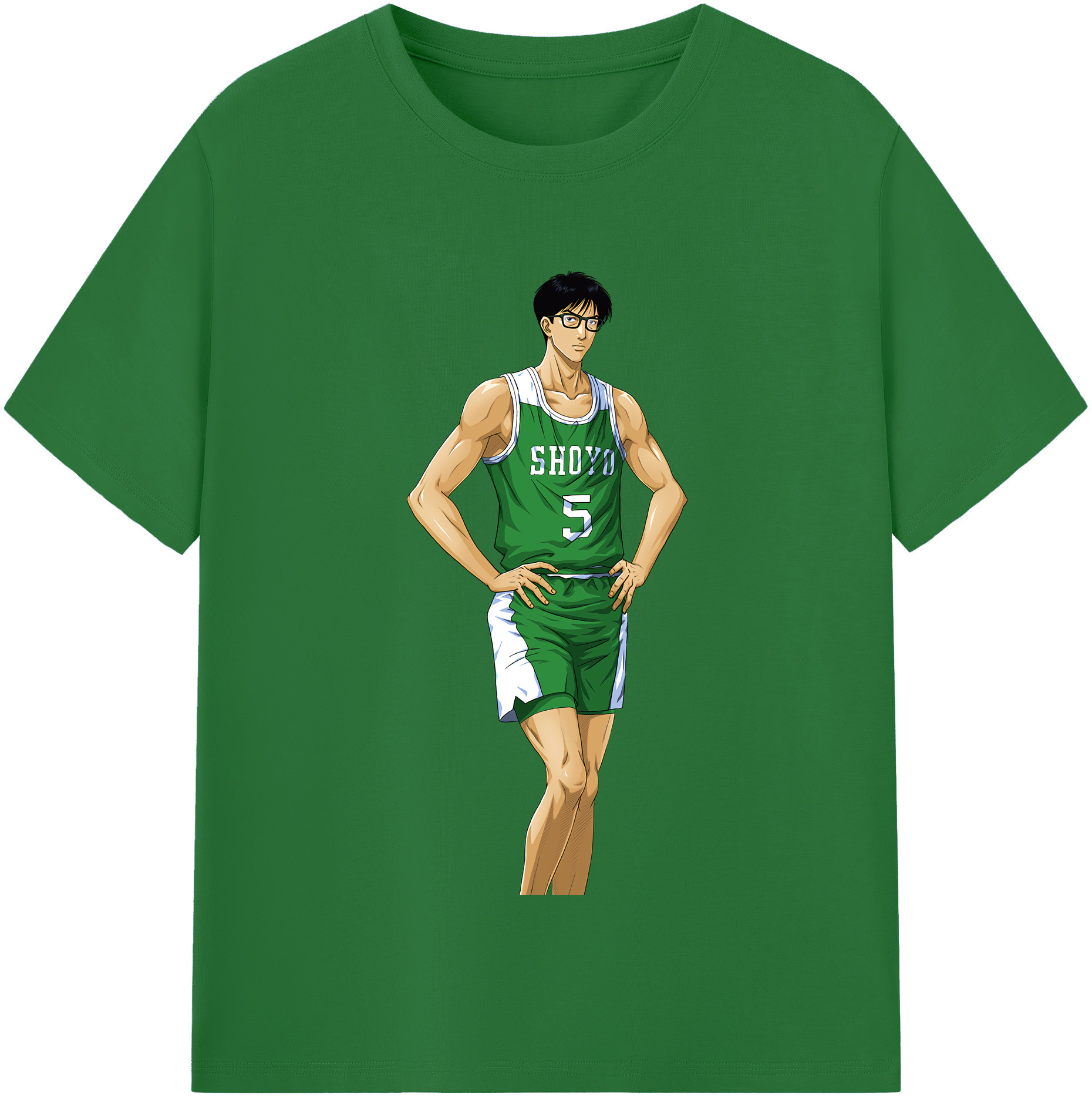 SLAM DUNK／スラムダンク 綿100％半袖Tシャツ（フロントプリント）