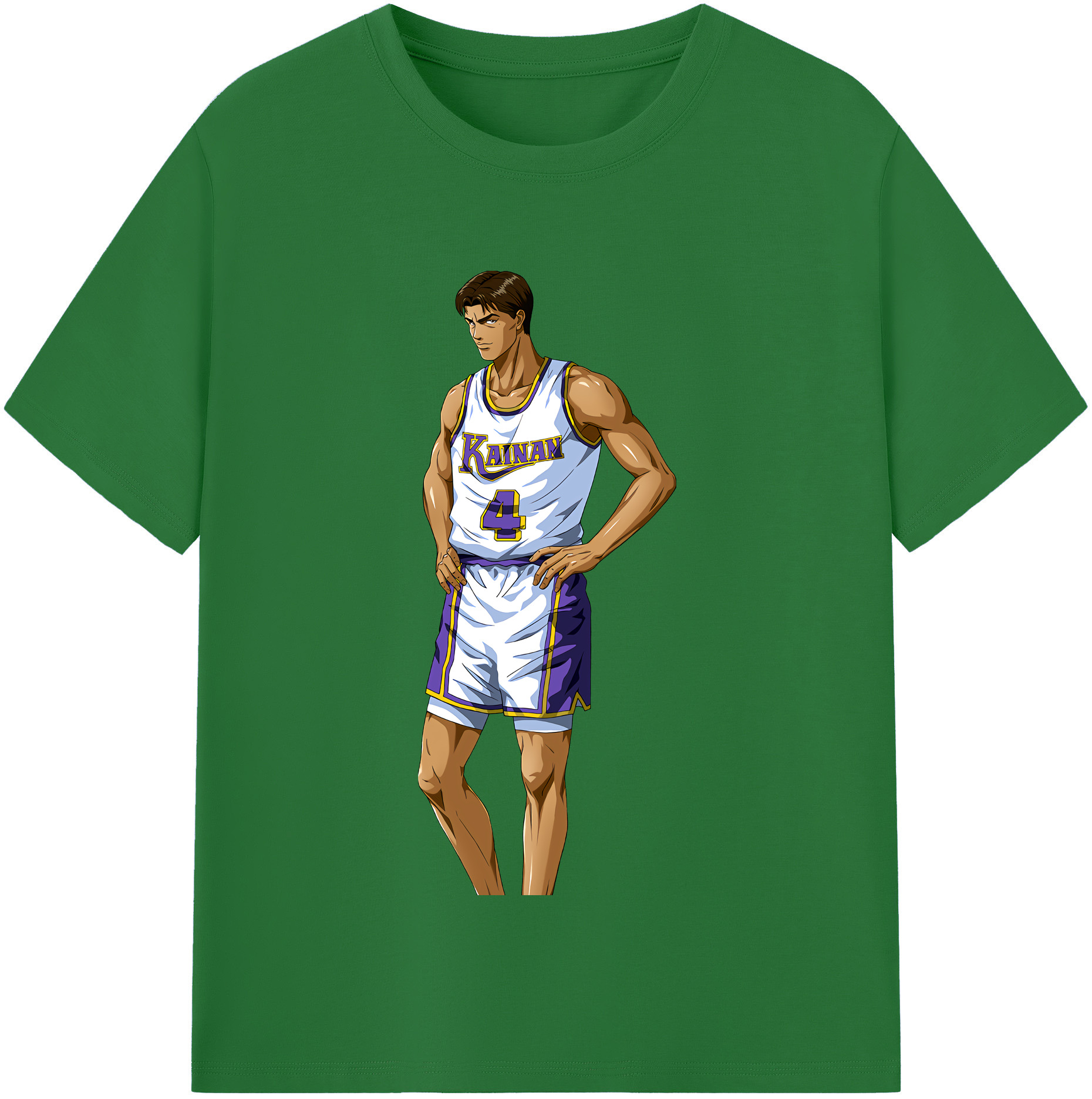 SLAM DUNK／スラムダンク 綿100％半袖Tシャツ（フロントプリント）