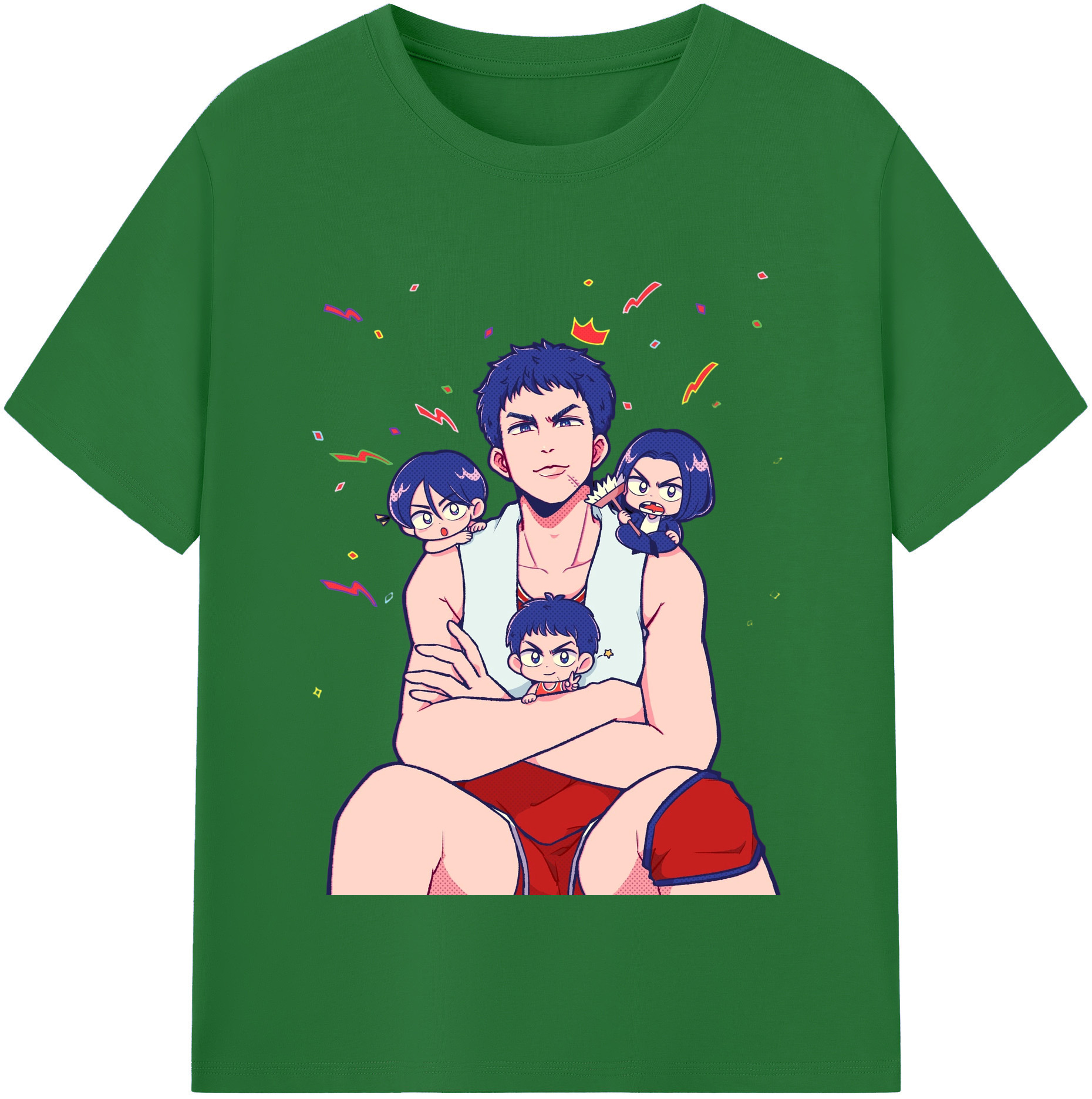 SLAM DUNK／スラムダンク 綿100％半袖Tシャツ（フロントプリント）