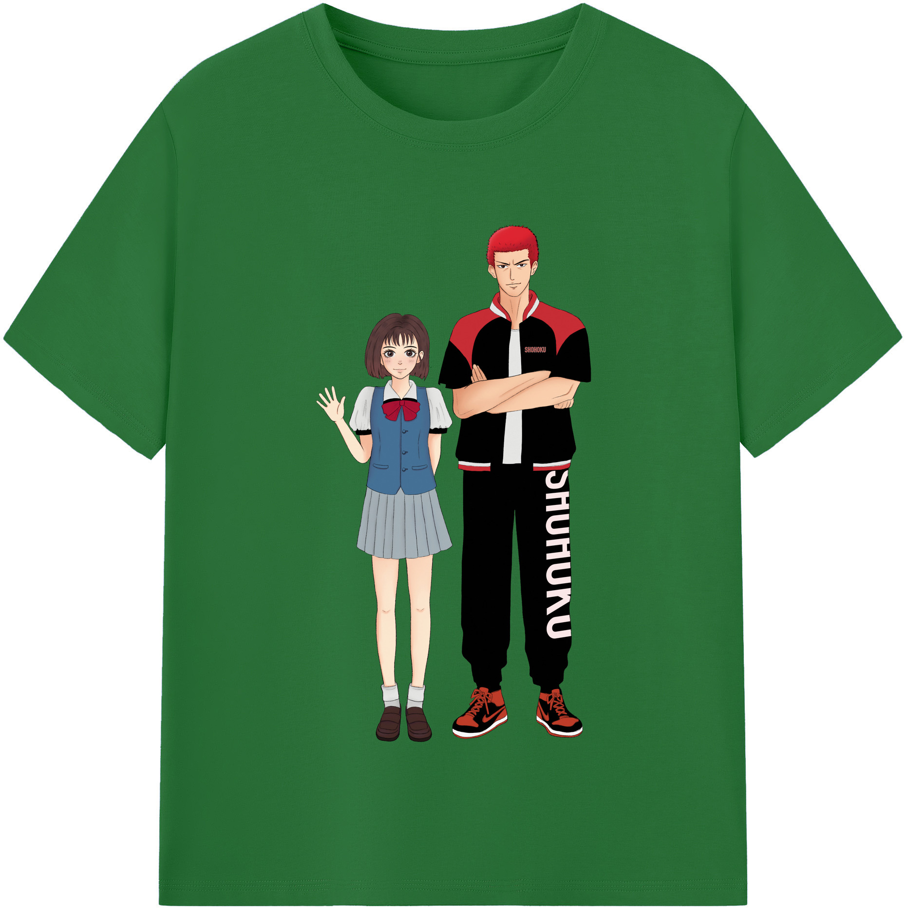 SLAM DUNK／スラムダンク 綿100％半袖Tシャツ（フロントプリント）