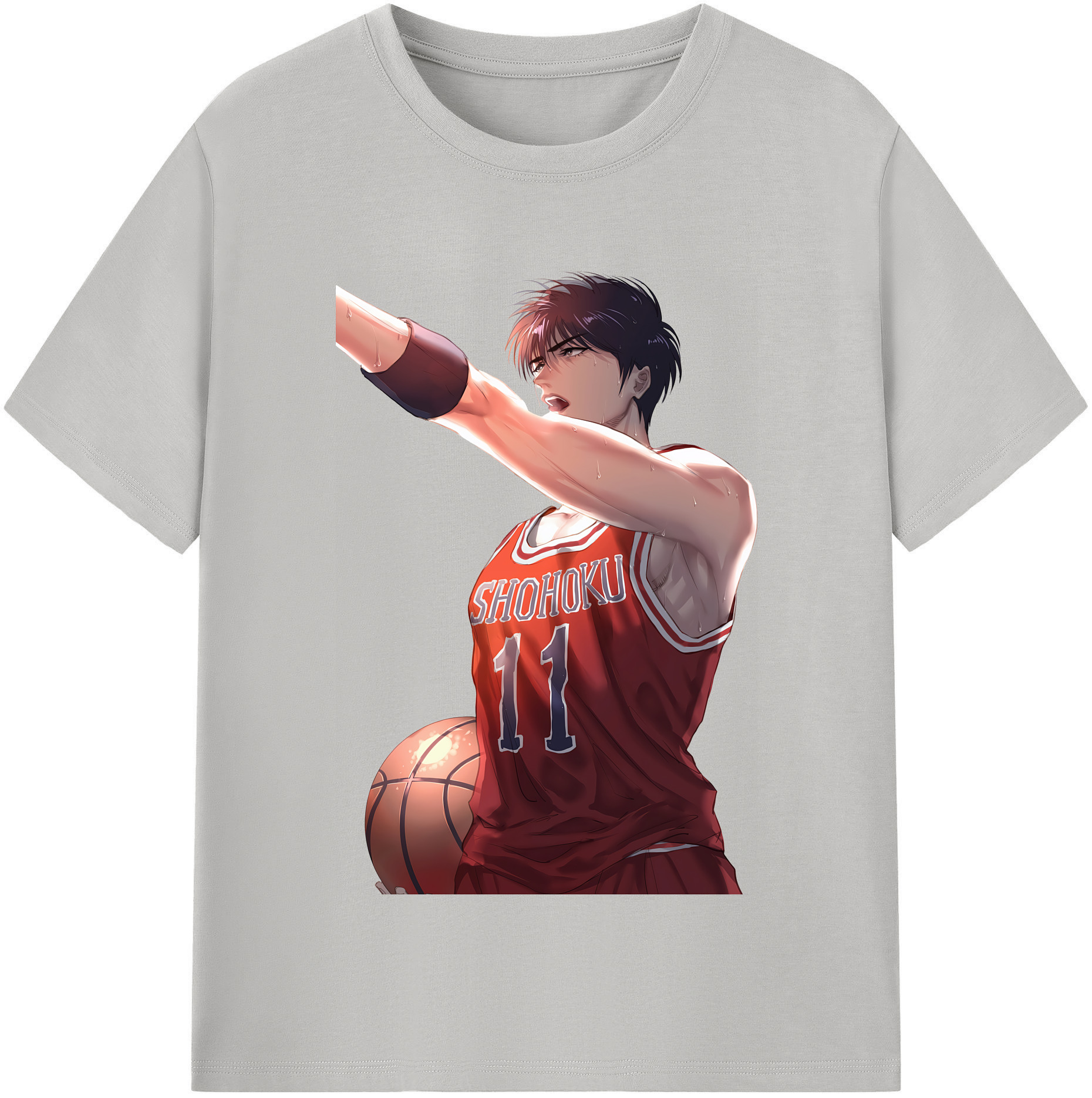 SLAM DUNK／スラムダンク 綿100％半袖Tシャツ（フロントプリント）