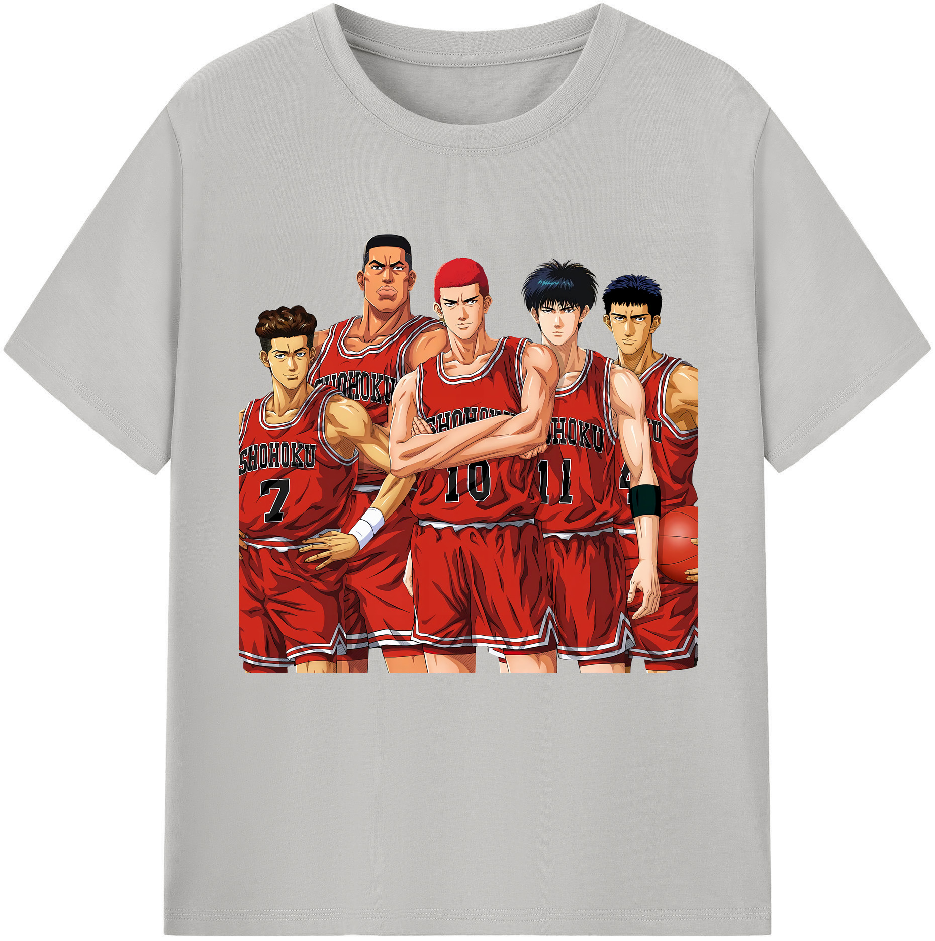 SLAM DUNK／スラムダンク 綿100％半袖Tシャツ（フロントプリント）