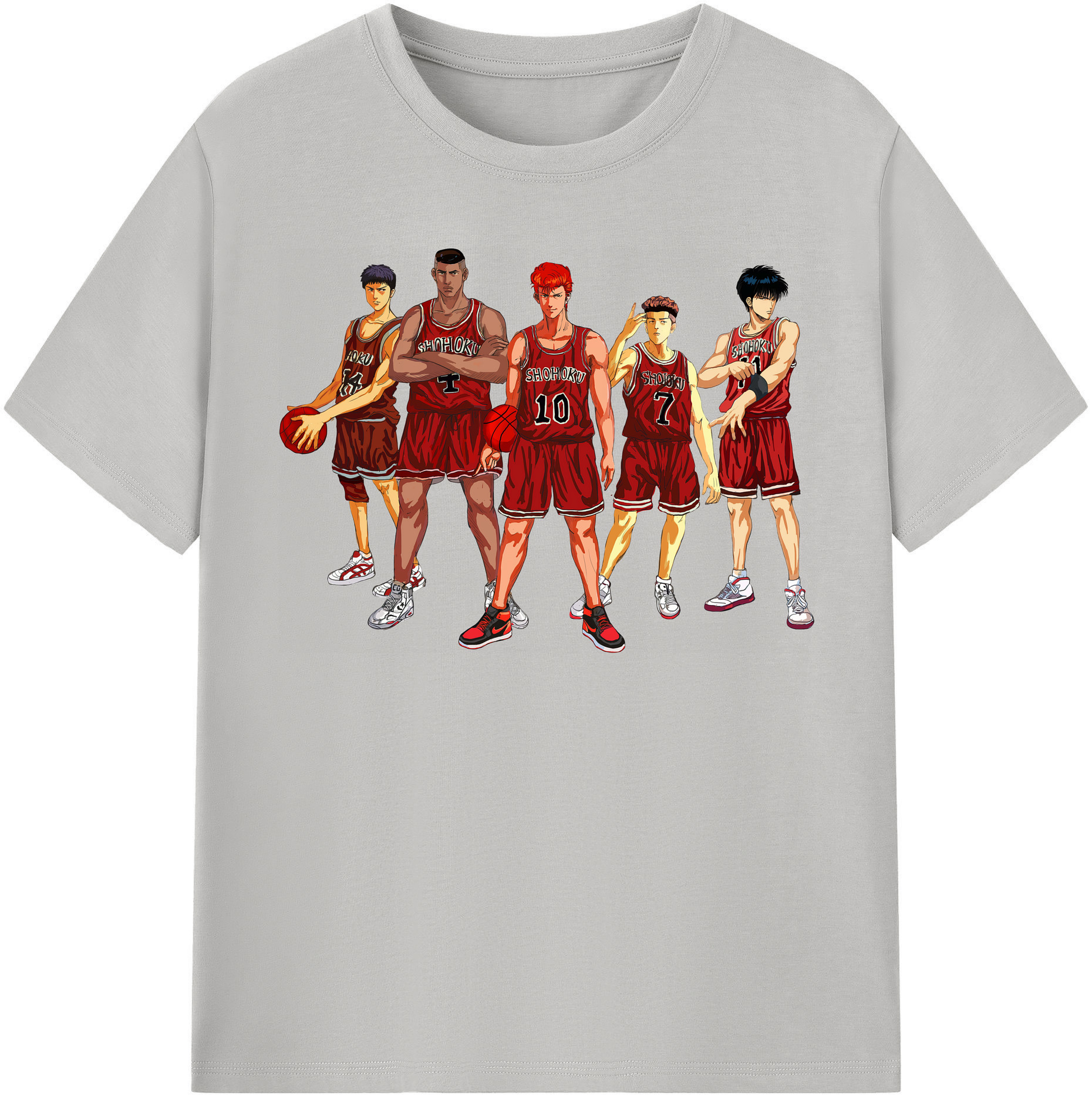 SLAM DUNK／スラムダンク 綿100％半袖Tシャツ（フロントプリント）