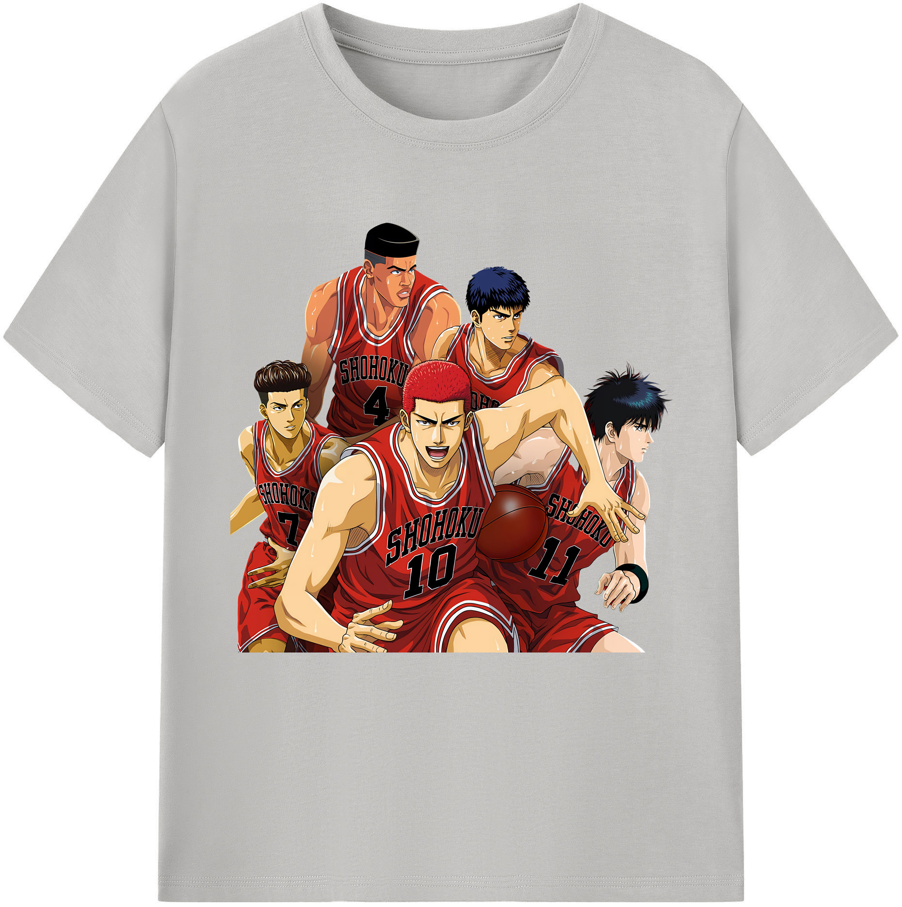SLAM DUNK／スラムダンク 綿100％半袖Tシャツ（フロントプリント）