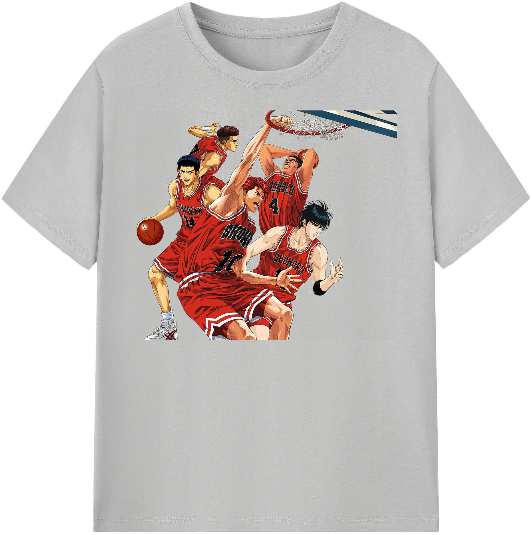 SLAM DUNK／スラムダンク 綿100％半袖Tシャツ（フロントプリント）