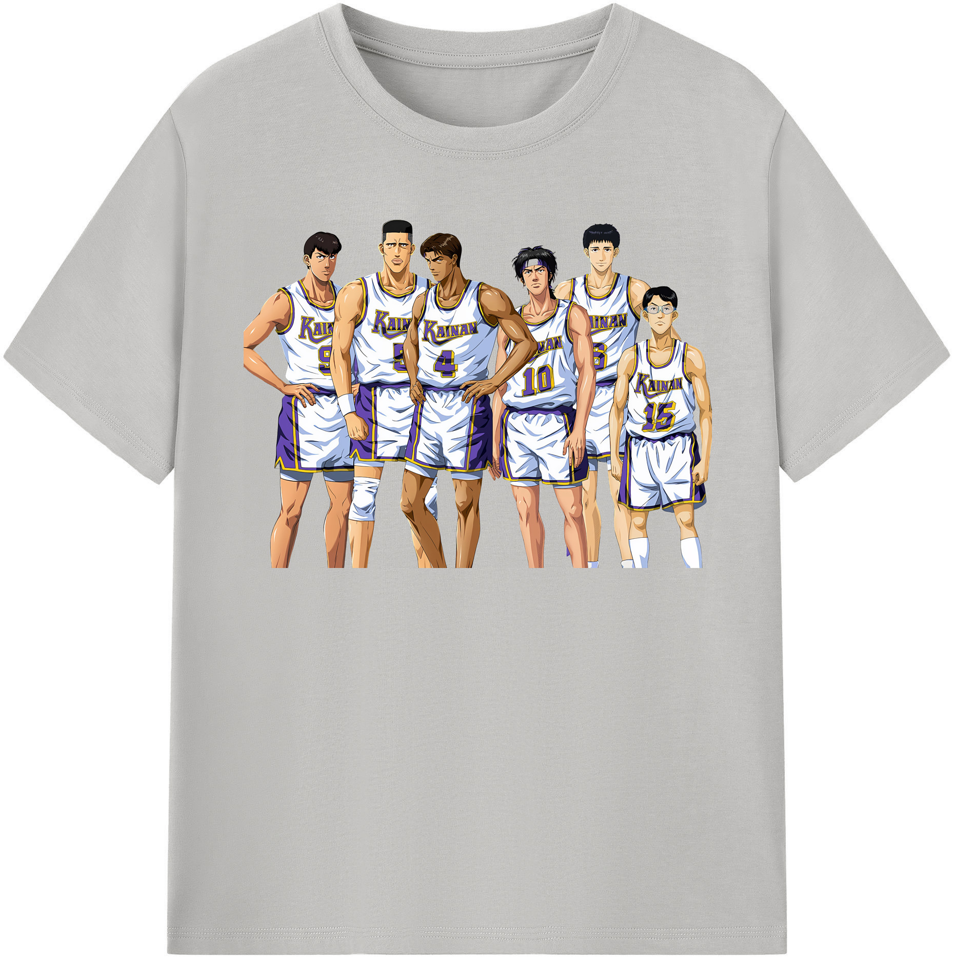SLAM DUNK／スラムダンク 綿100％半袖Tシャツ（フロントプリント）