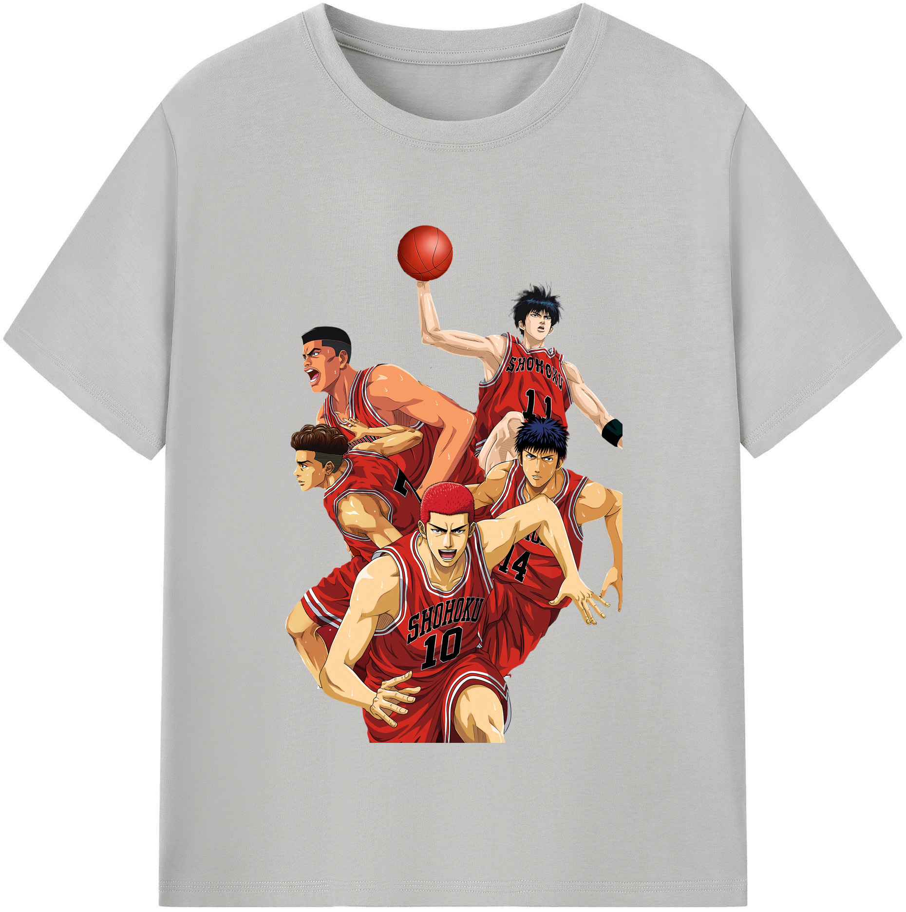 SLAM DUNK／スラムダンク 綿100％半袖Tシャツ（フロントプリント）