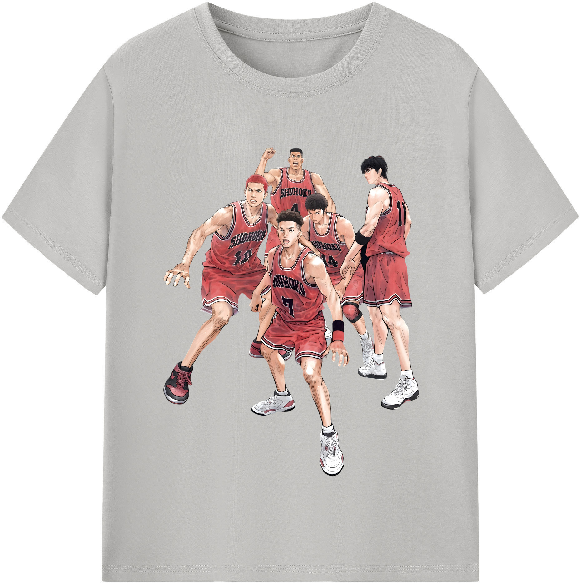 SLAM DUNK／スラムダンク 綿100％半袖Tシャツ（フロントプリント）