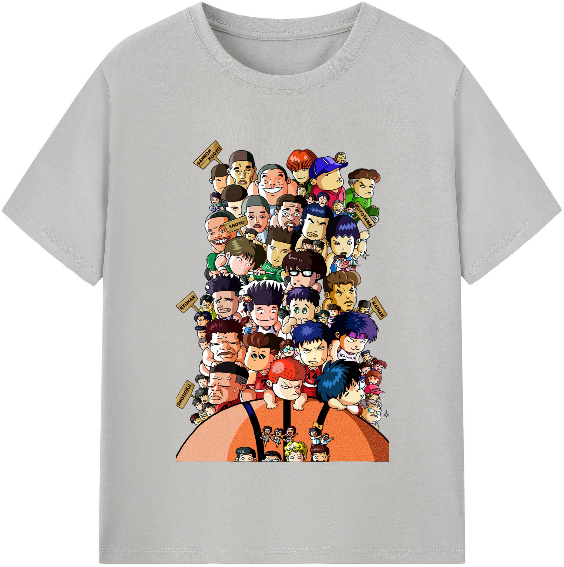 SLAM DUNK／スラムダンク 綿100％半袖Tシャツ（フロントプリント）