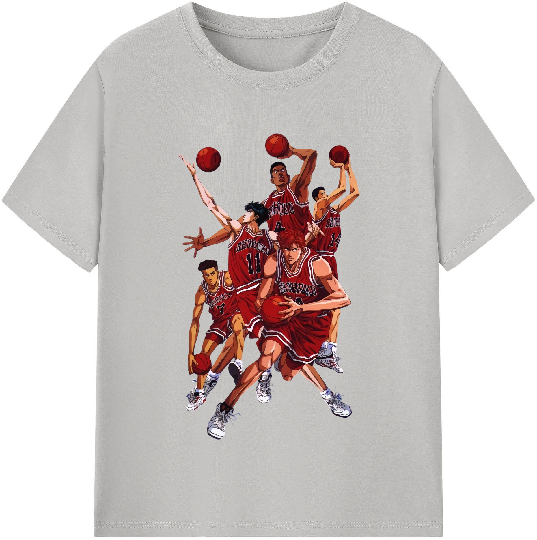 SLAM DUNK／スラムダンク 綿100％半袖Tシャツ（フロントプリント）