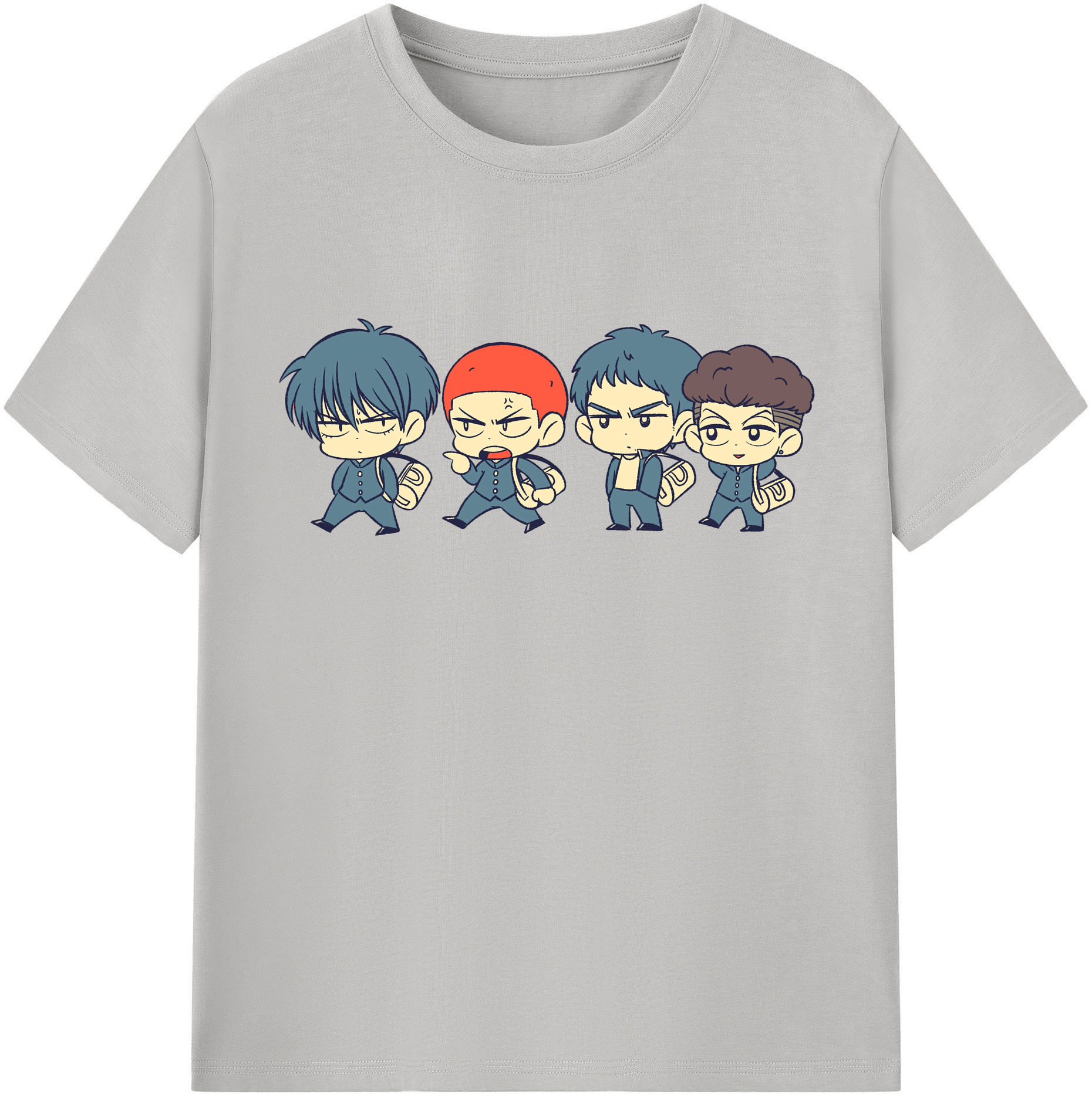 SLAM DUNK／スラムダンク 綿100％半袖Tシャツ（フロントプリント）