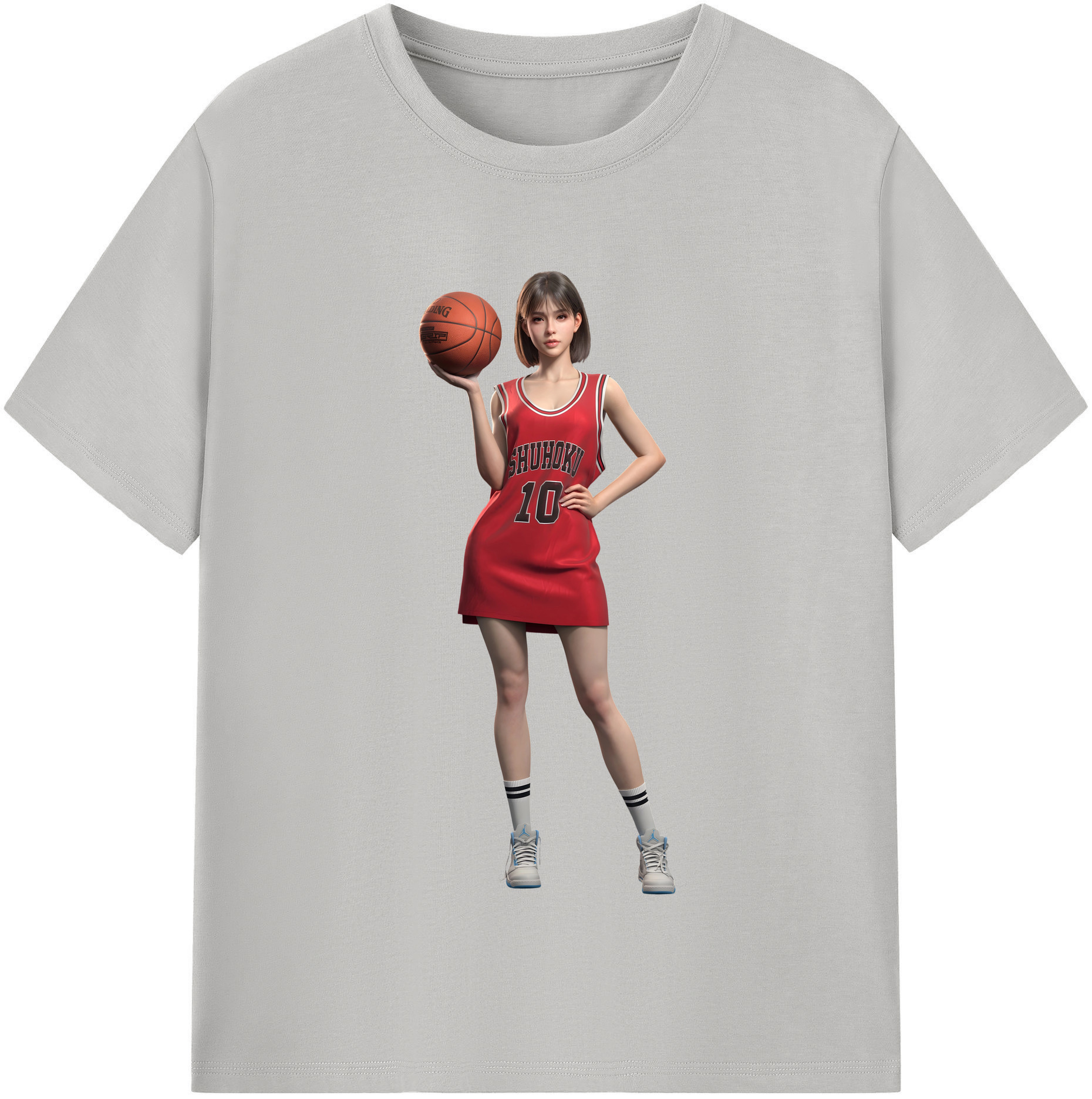 SLAM DUNK／スラムダンク 綿100％半袖Tシャツ（フロントプリント）