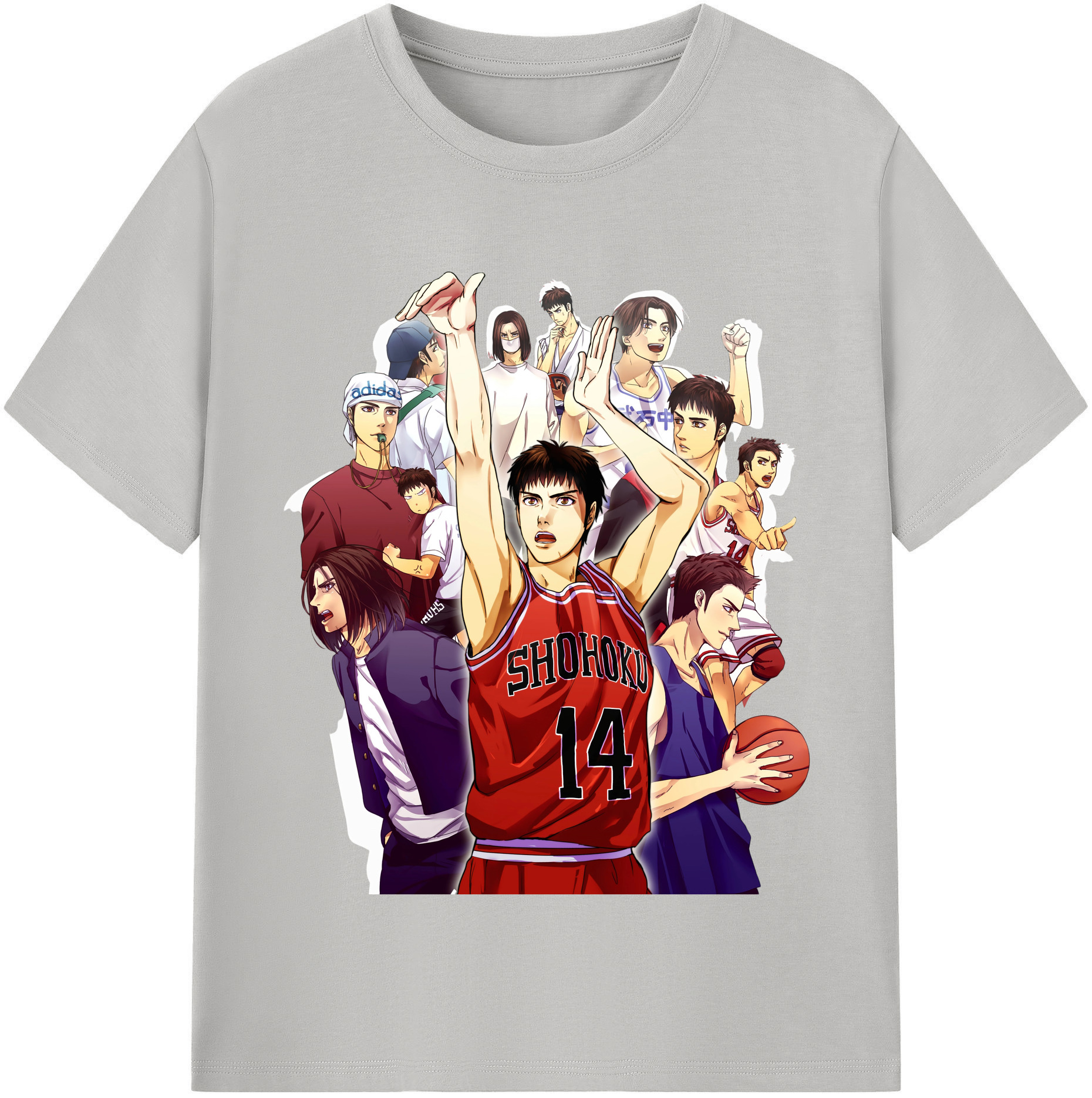 SLAM DUNK／スラムダンク 綿100％半袖Tシャツ（フロントプリント）