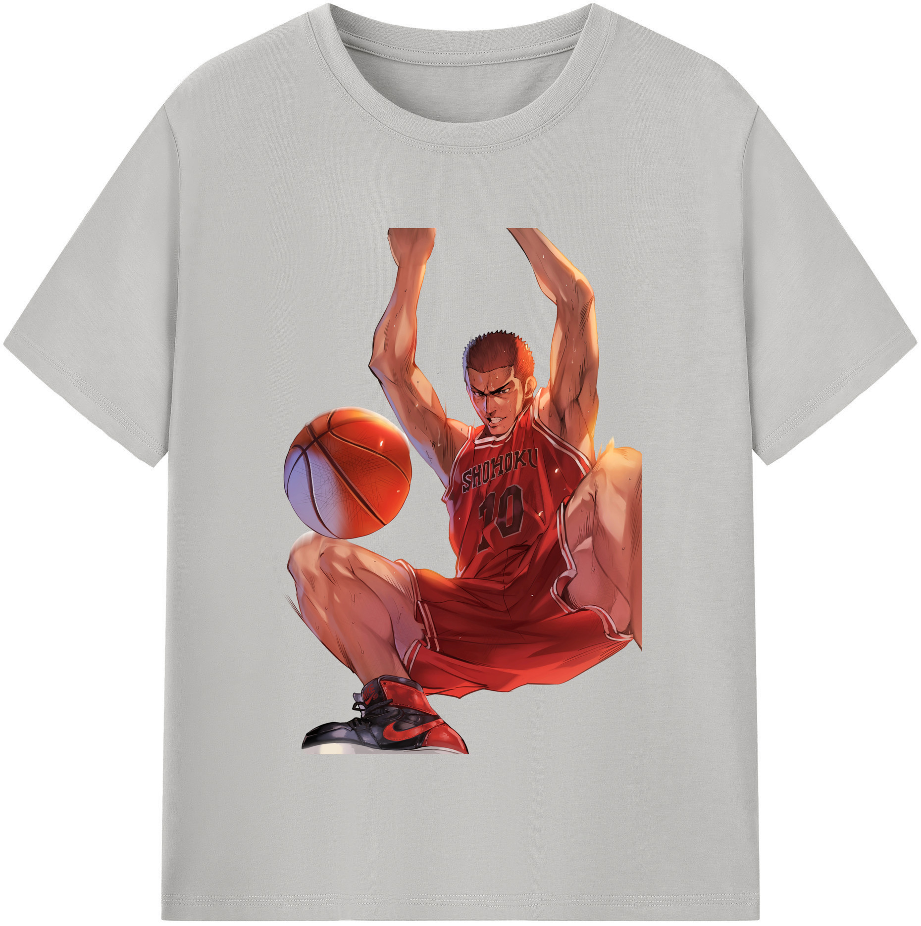 SLAM DUNK／スラムダンク 綿100％半袖Tシャツ（フロントプリント）