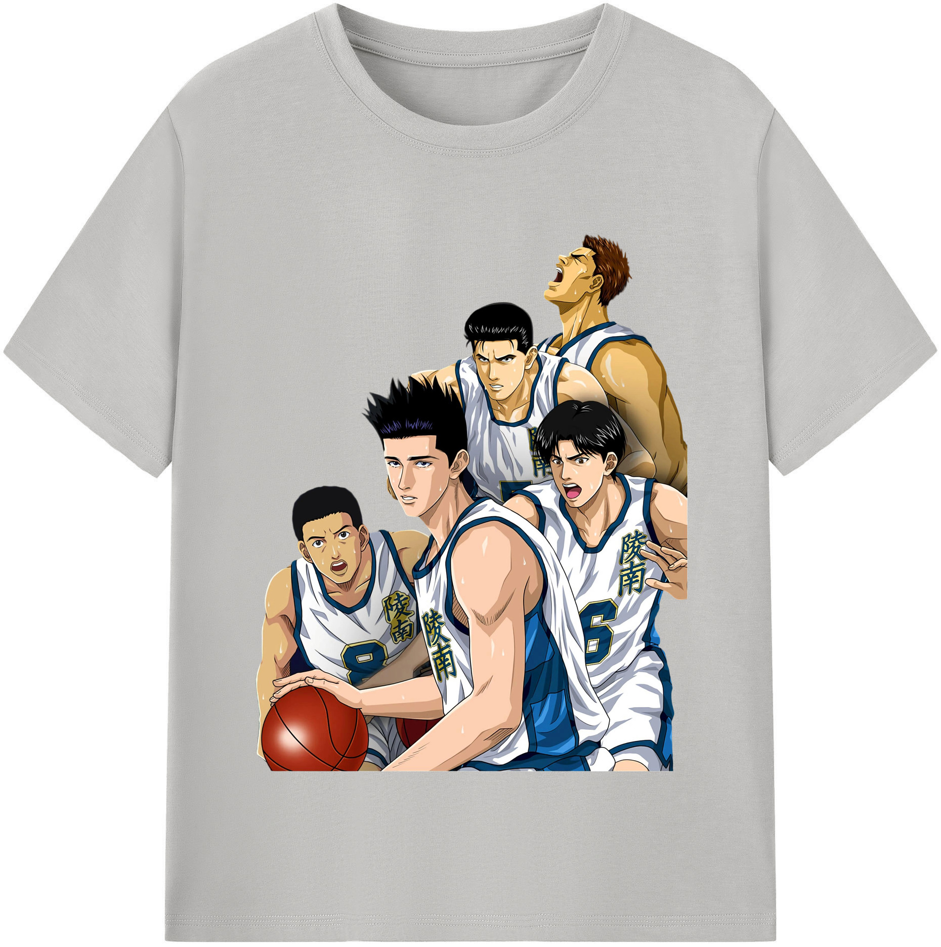 SLAM DUNK／スラムダンク 綿100％半袖Tシャツ（フロントプリント）