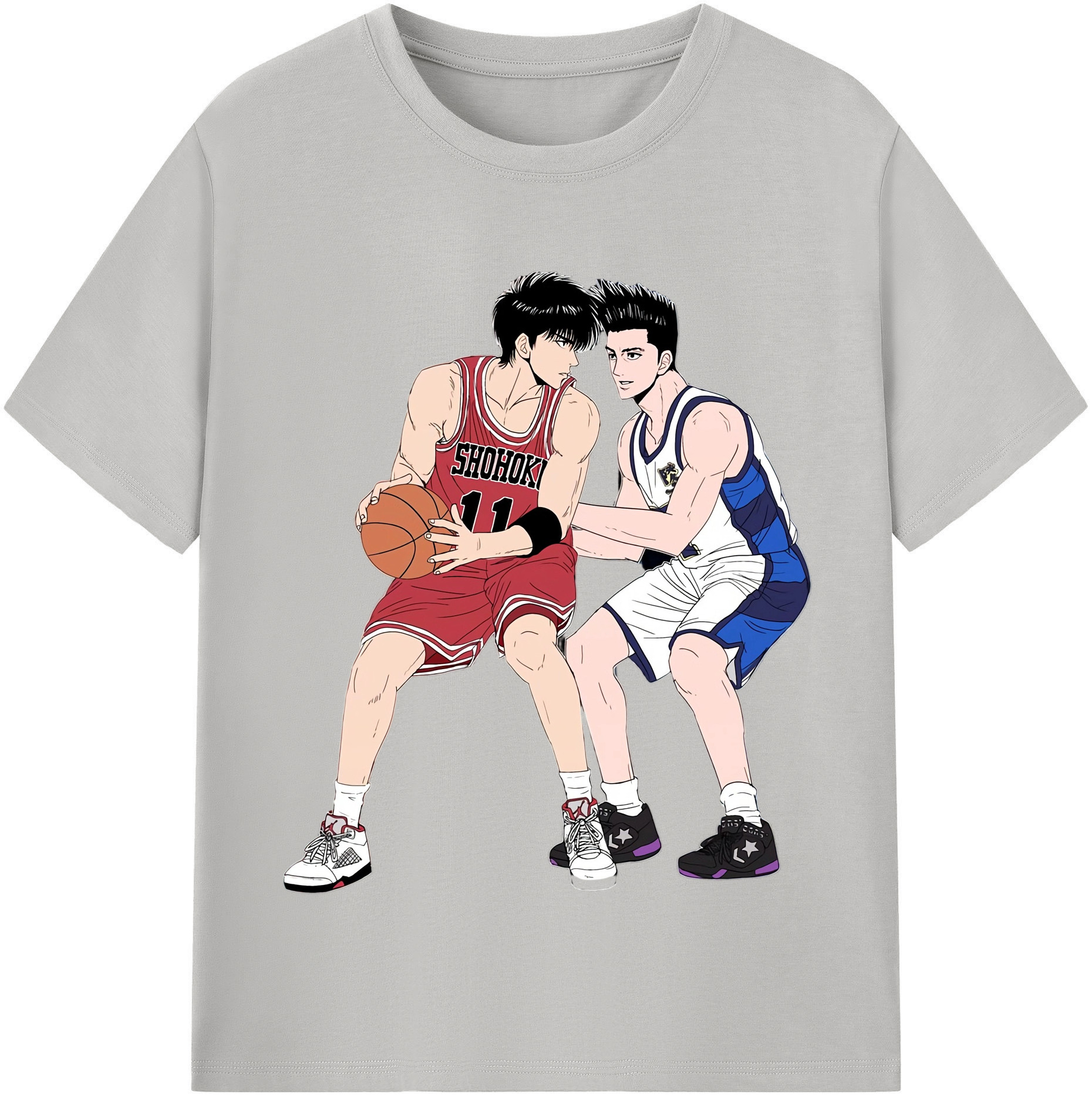 SLAM DUNK／スラムダンク 綿100％半袖Tシャツ（フロントプリント）