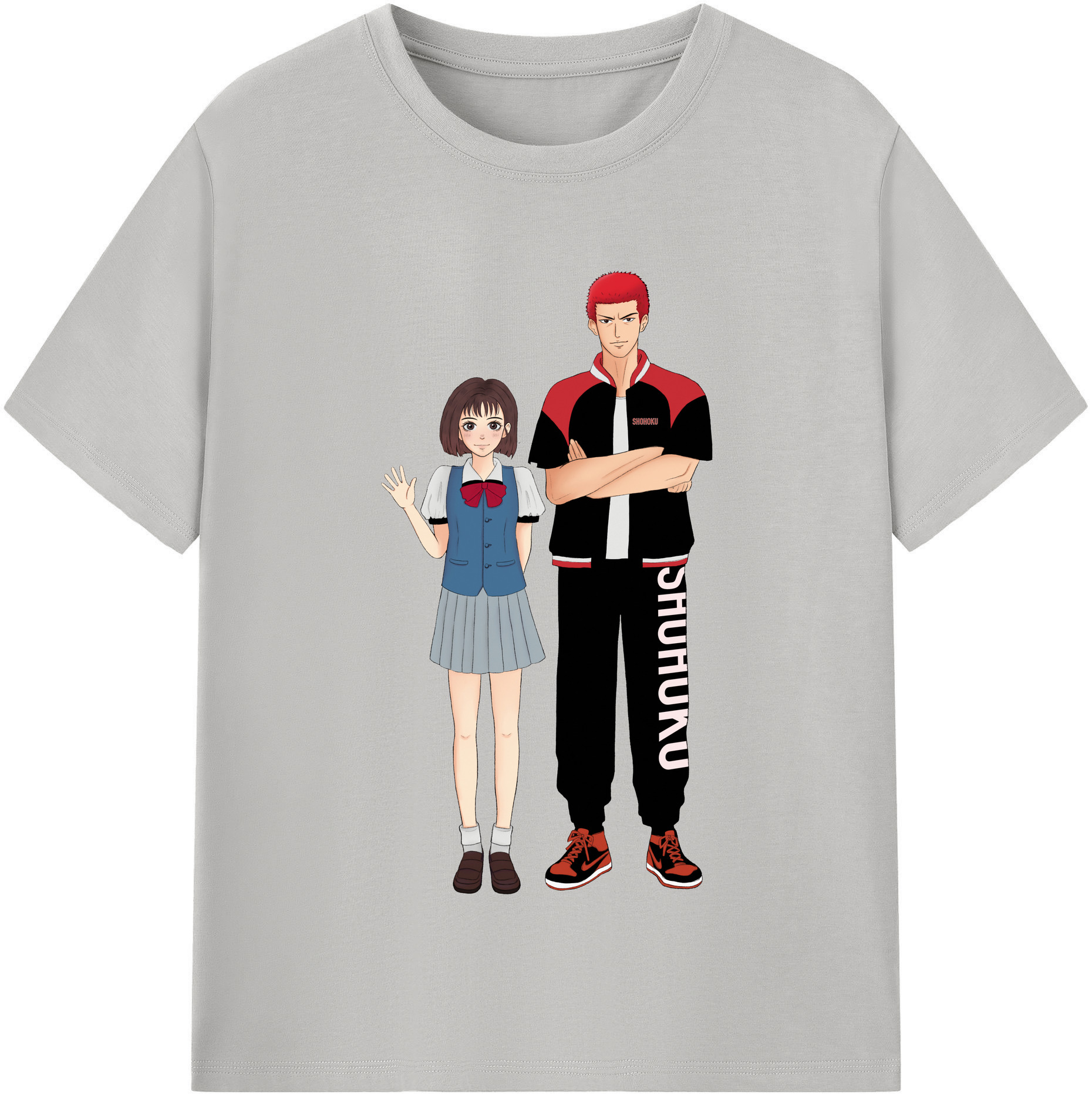 SLAM DUNK／スラムダンク 綿100％半袖Tシャツ（フロントプリント）